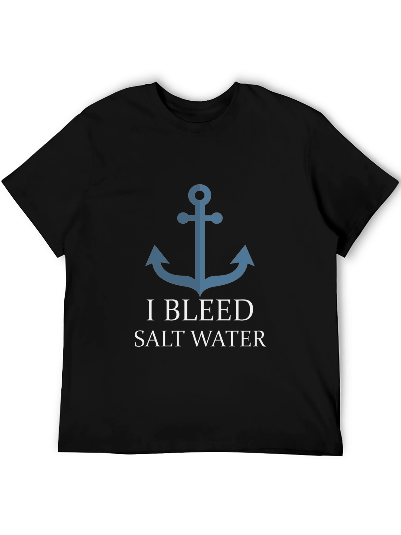 I Bleed Saltwater Anchor Graphic T-Shirt