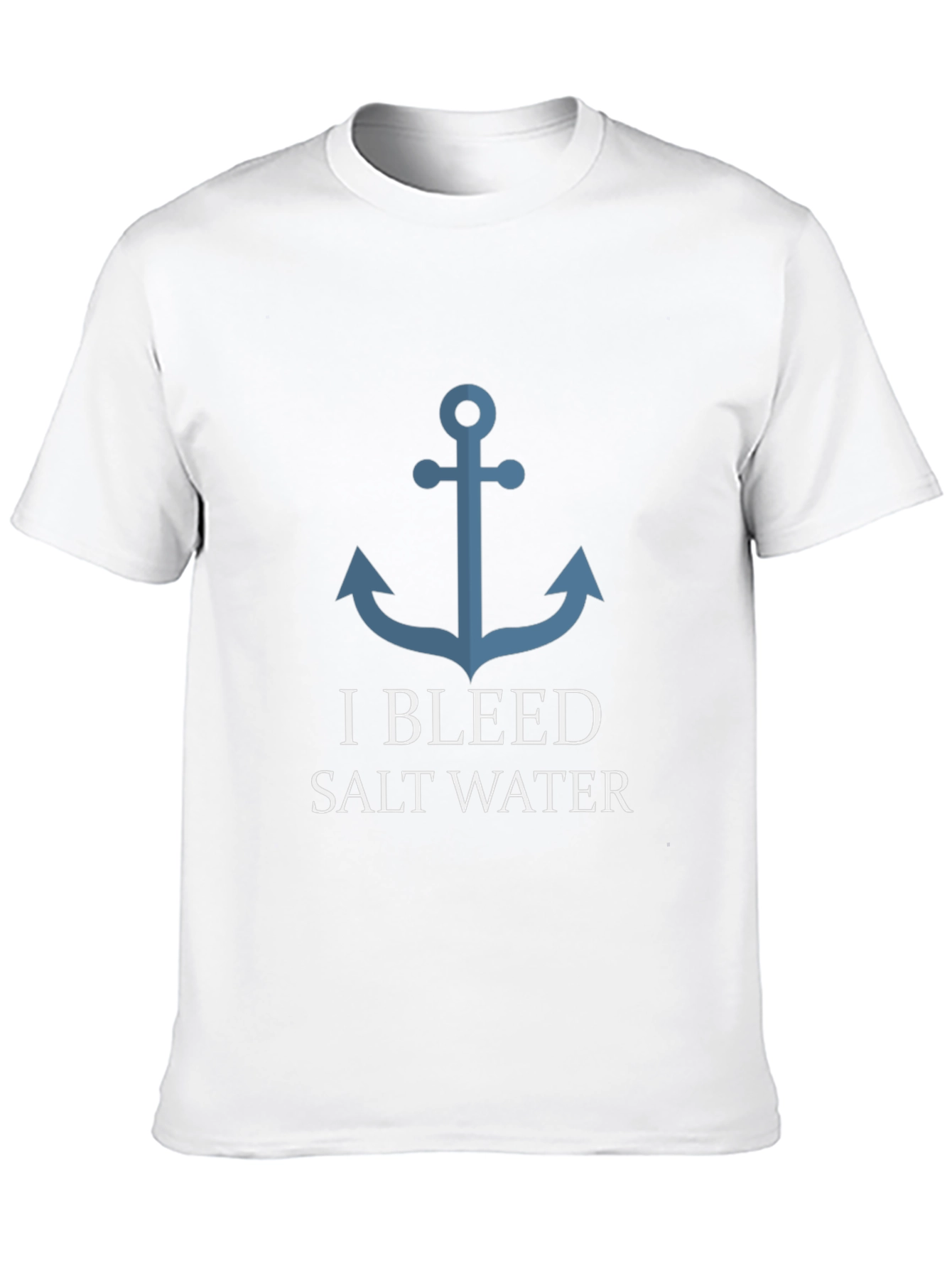 I Bleed Saltwater Anchor Graphic T-Shirt