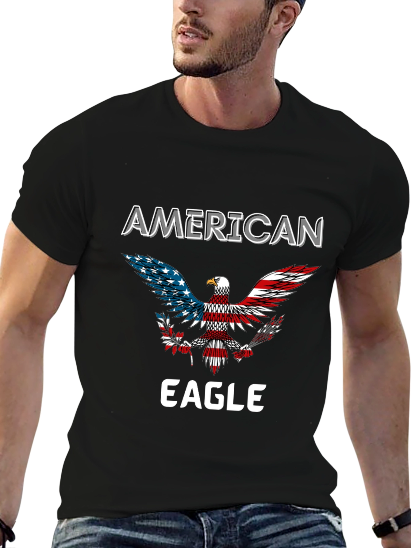 American Eagle Patriotic Graphic T-Shirt