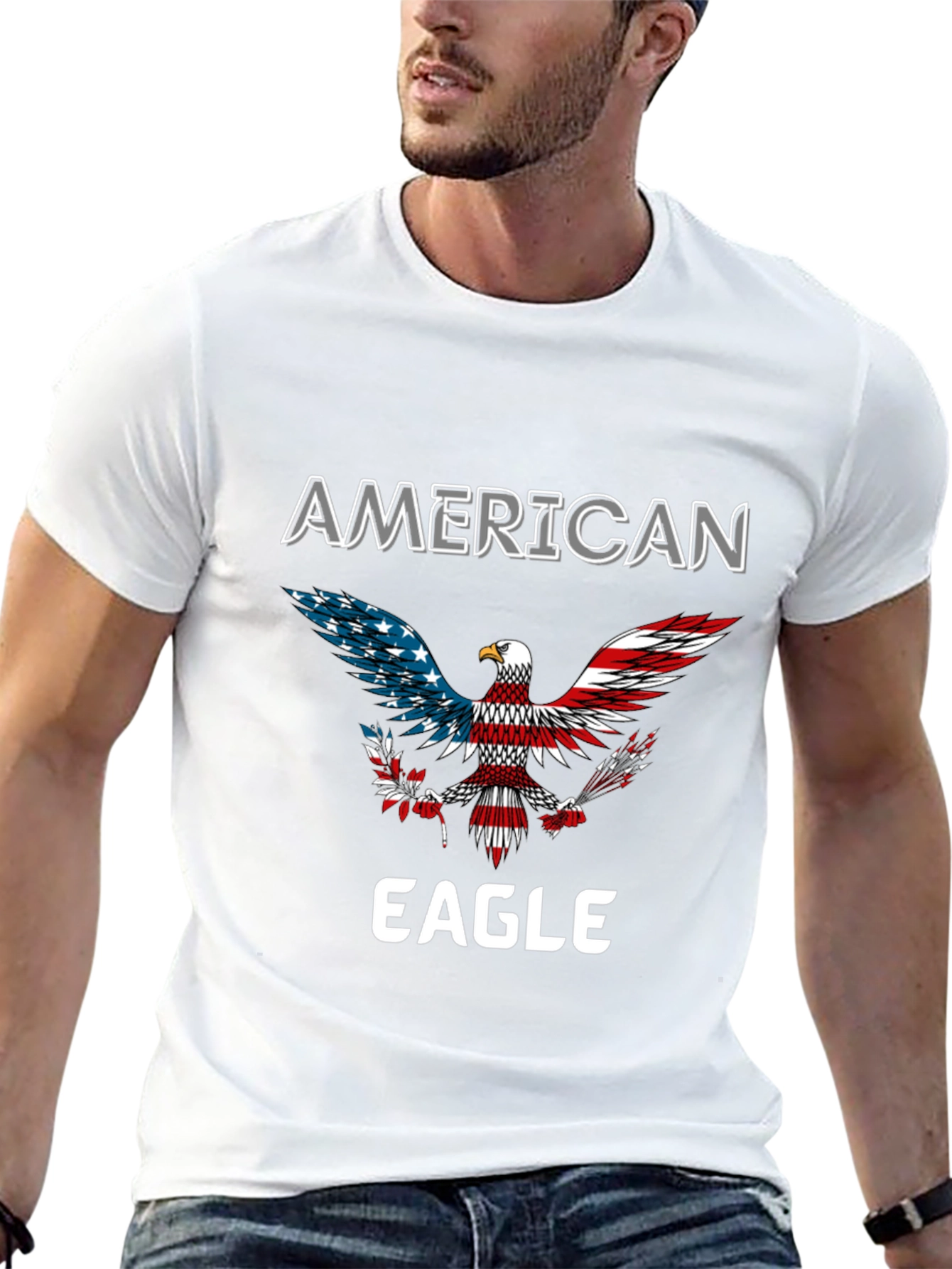 American Eagle Patriotic Graphic T-Shirt