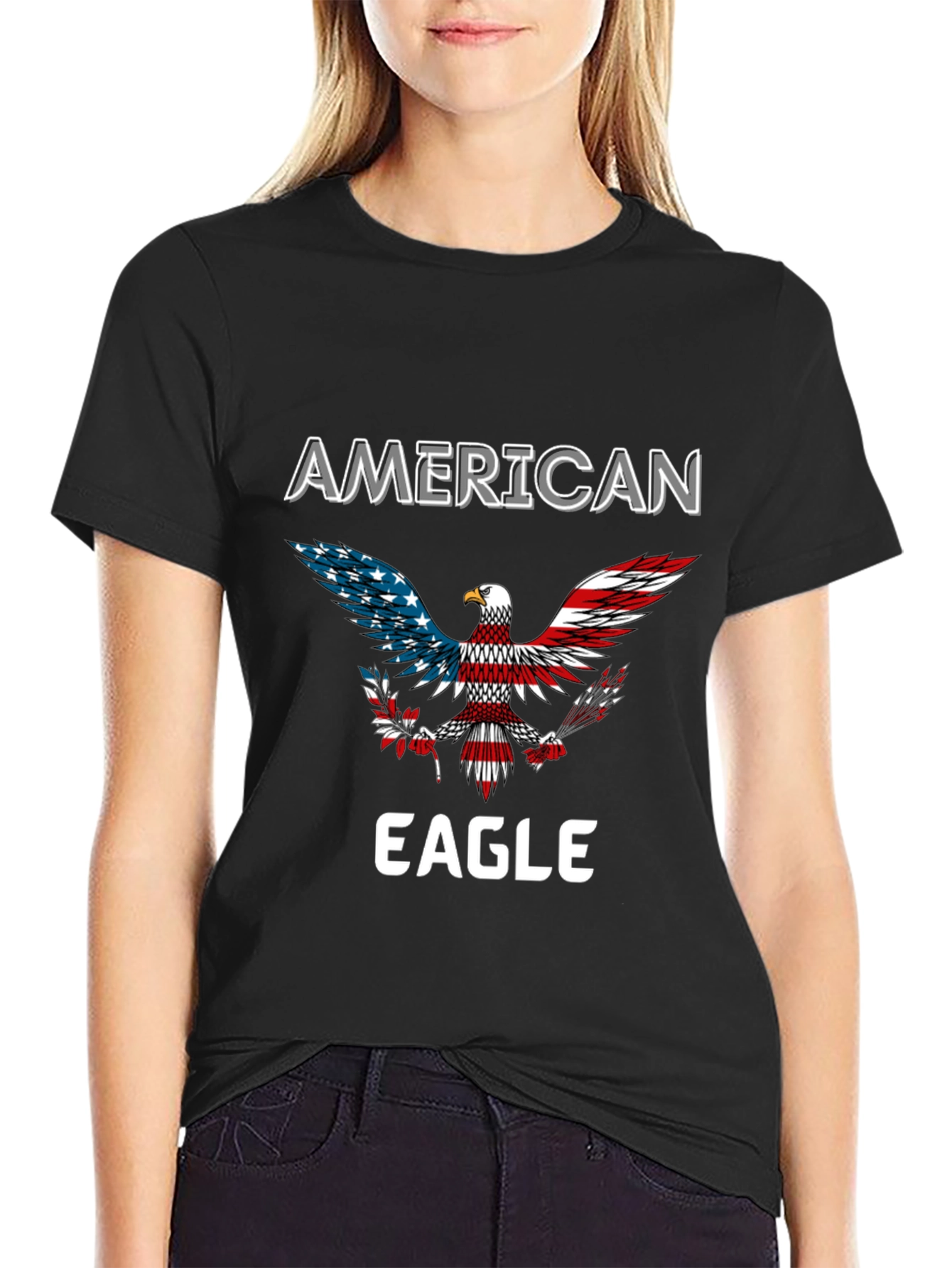 American Eagle Patriotic Graphic T-Shirt