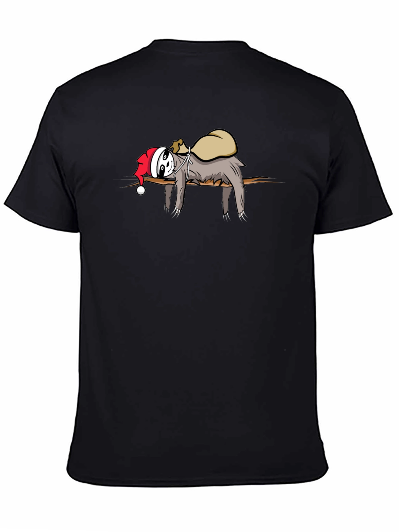 Lazy Sloth Santa Graphic Tee - Holiday Cheer!