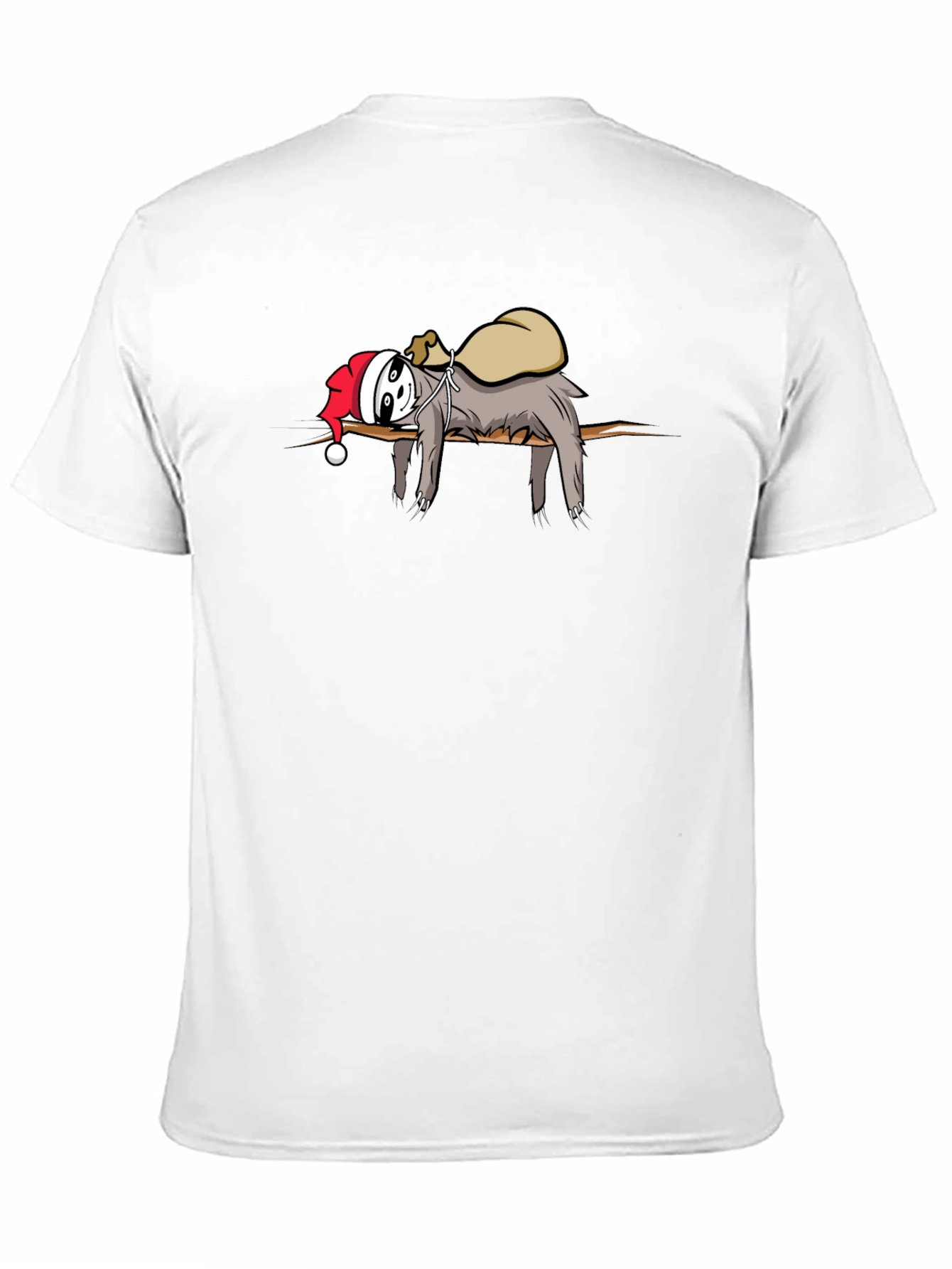 Lazy Sloth Santa Graphic Tee - Holiday Cheer!