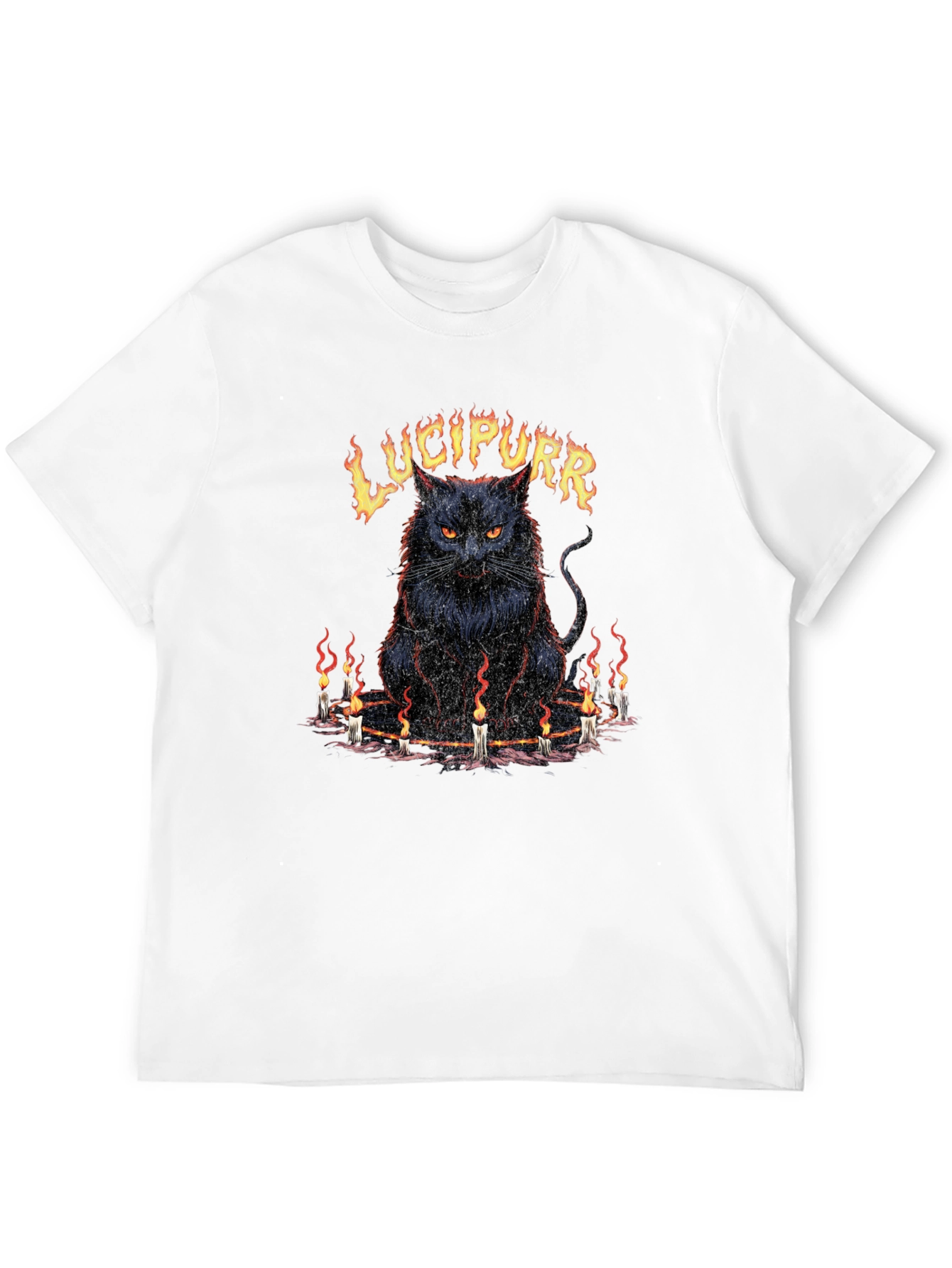 Lucipurr Graphic Tee - Dark Cat Design