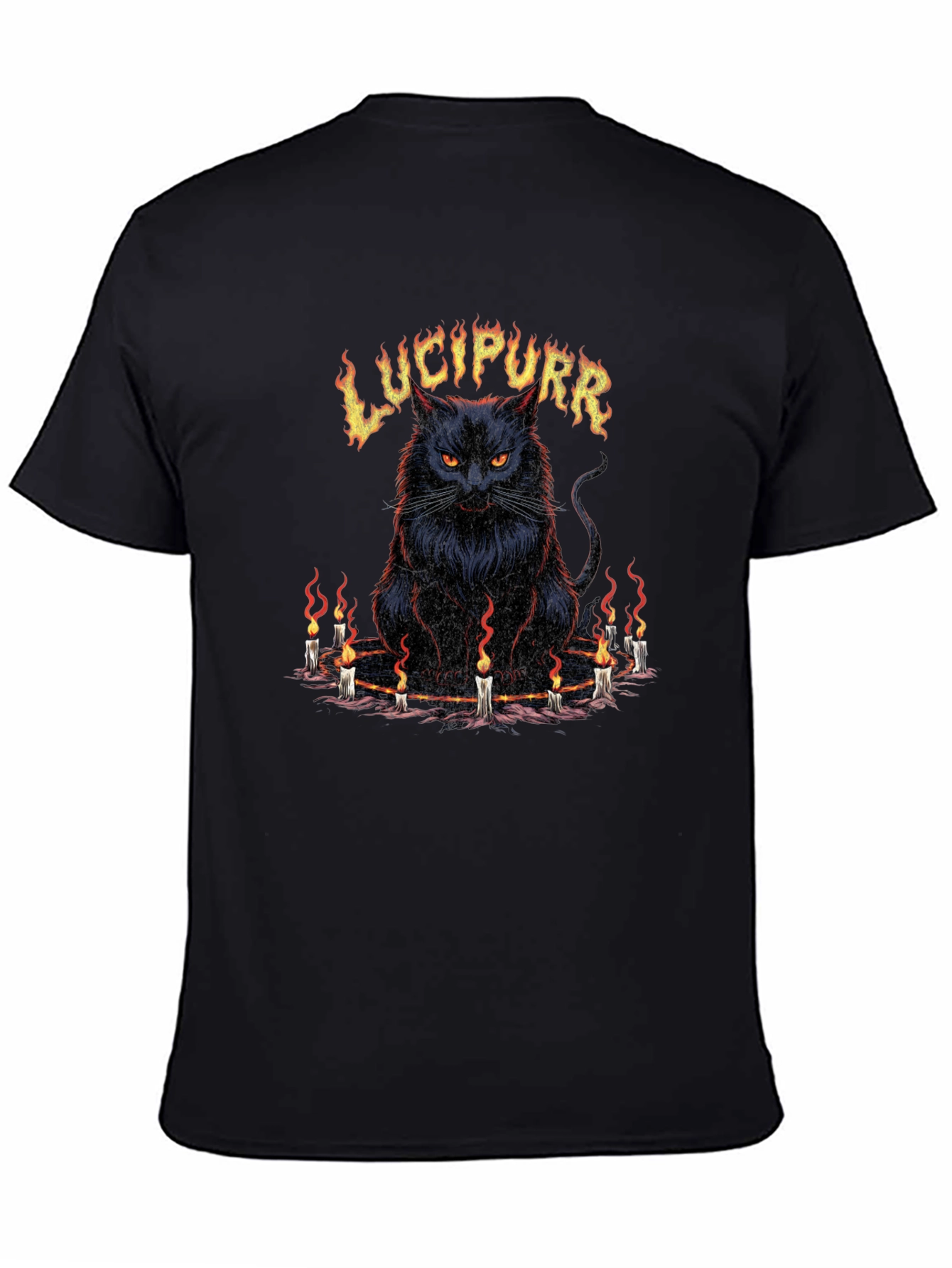 Lucipurr Graphic Tee - Dark Cat Design