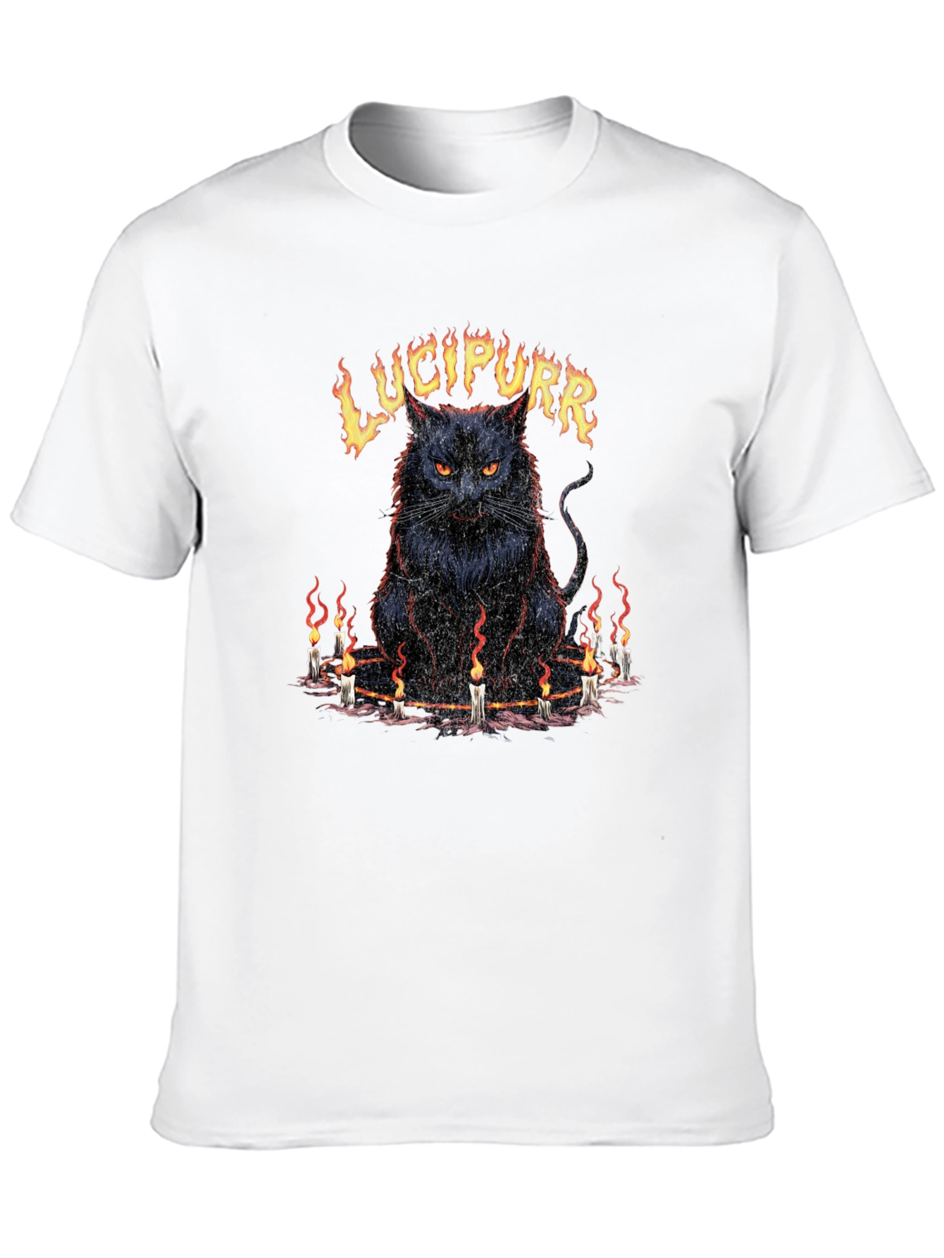 Lucipurr Graphic Tee - Dark Cat Design