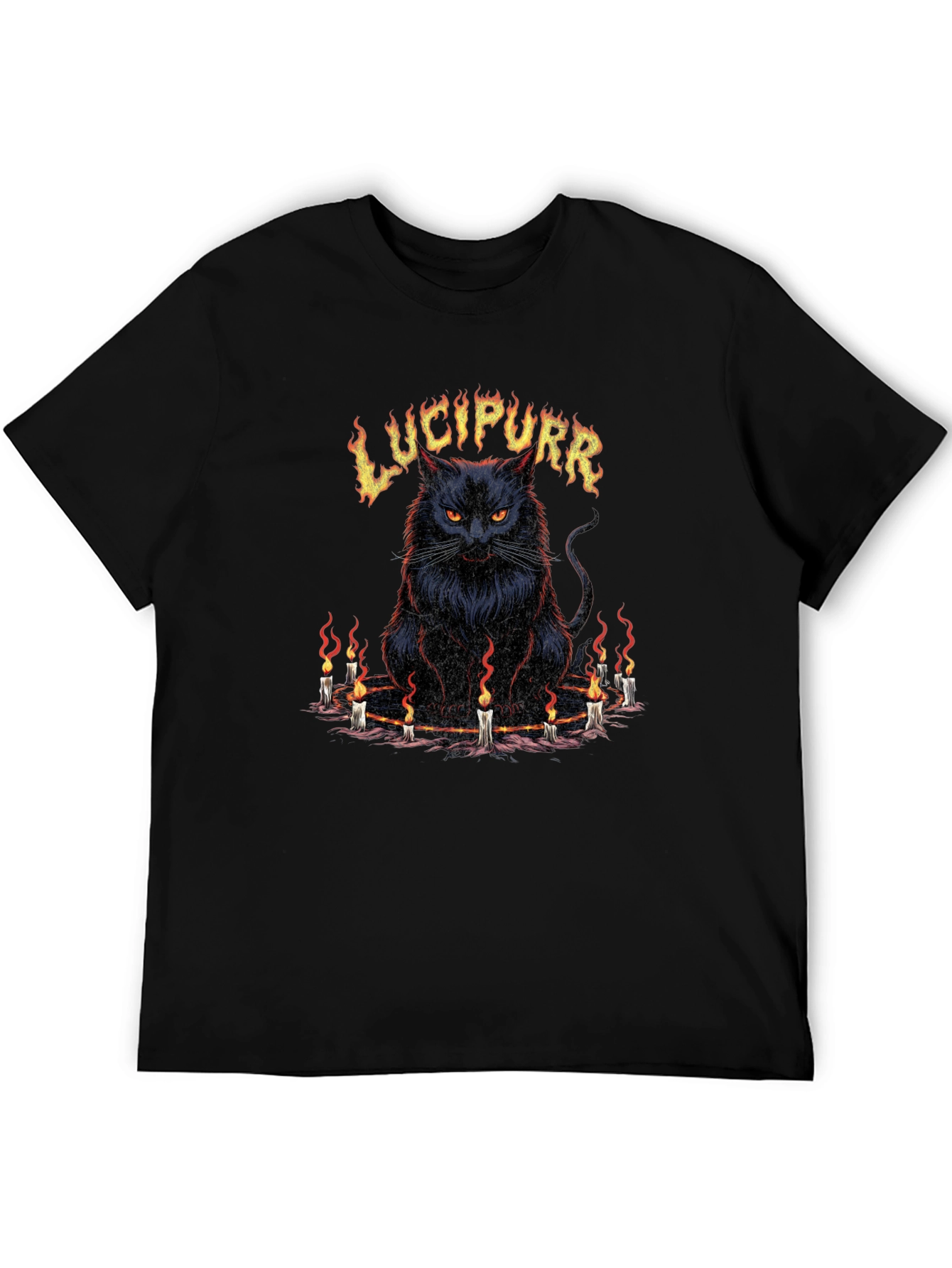 Lucipurr Graphic Tee - Dark Cat Design