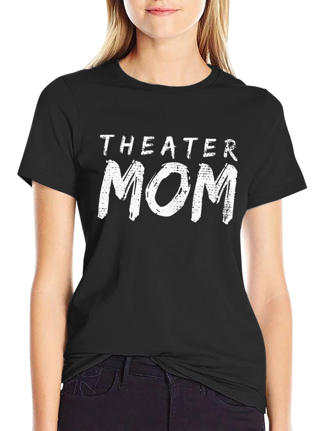 Theater Mom Graphic Tee - Black Cotton T-Shirt