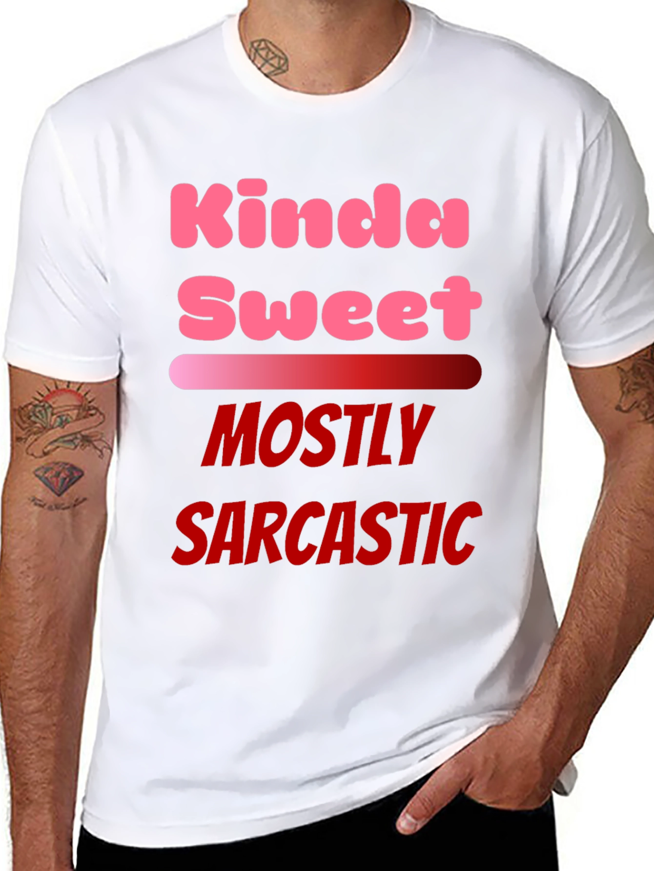 Kinda Sweet Mostly Sarcastic Black T-Shirt