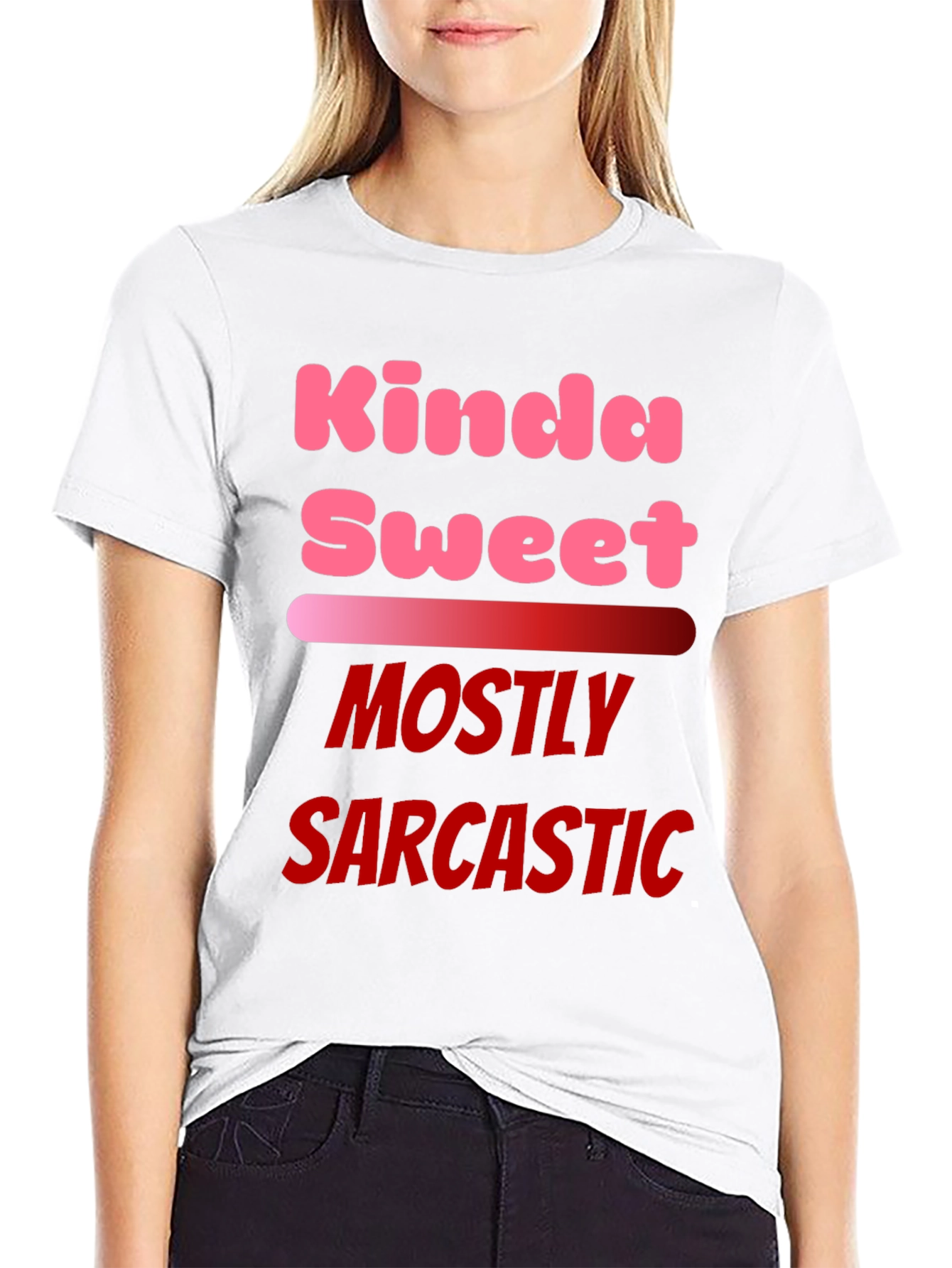 Kinda Sweet Mostly Sarcastic Black T-Shirt