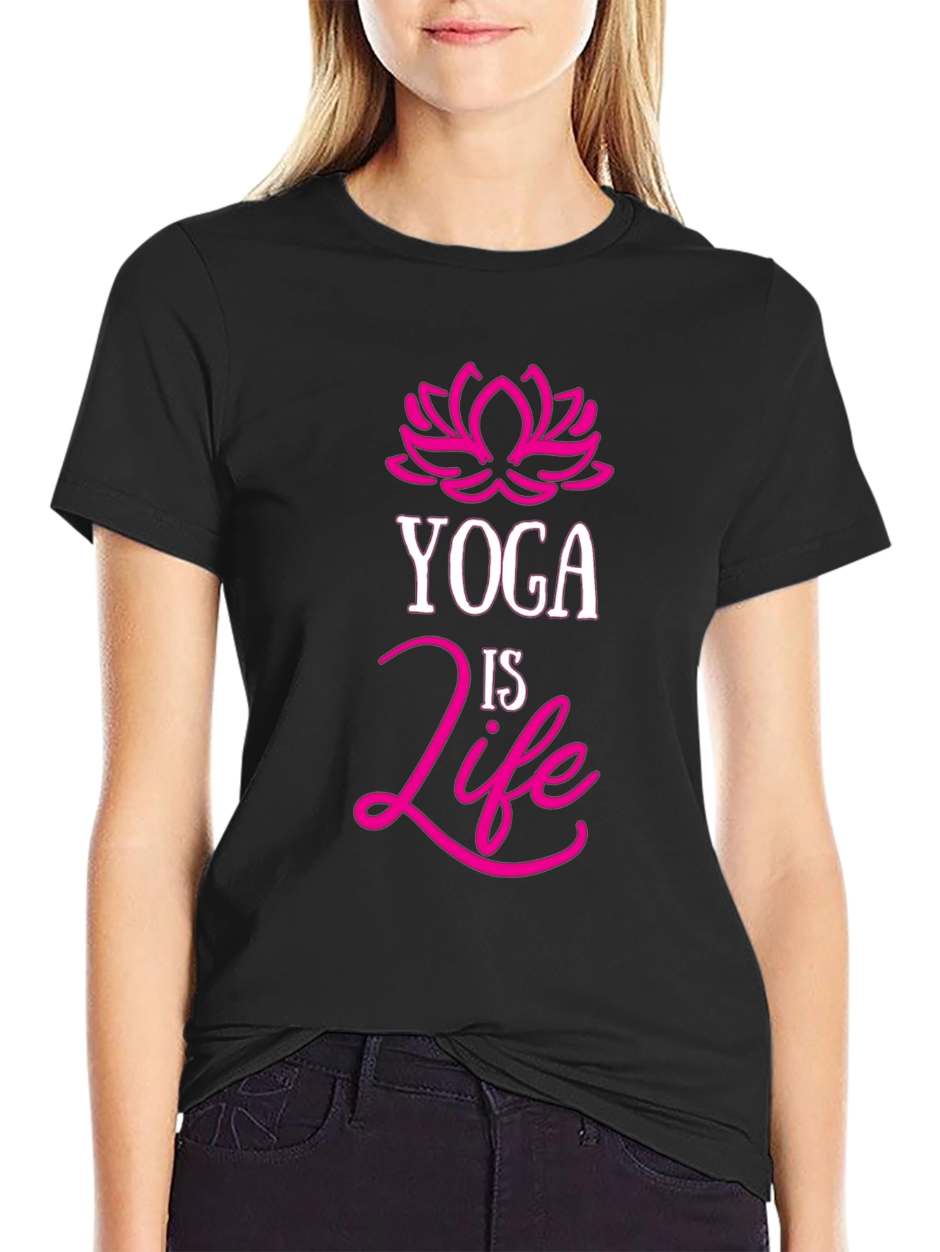 Yoga is Life Black T-Shirt