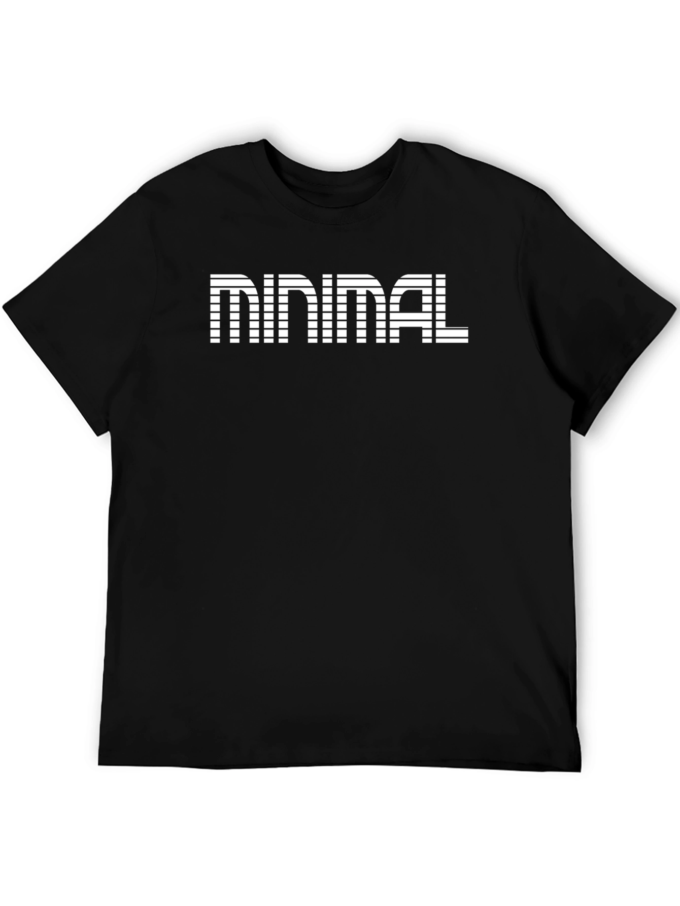 Minimalist Graphic Tee - Black Cotton T-Shirt