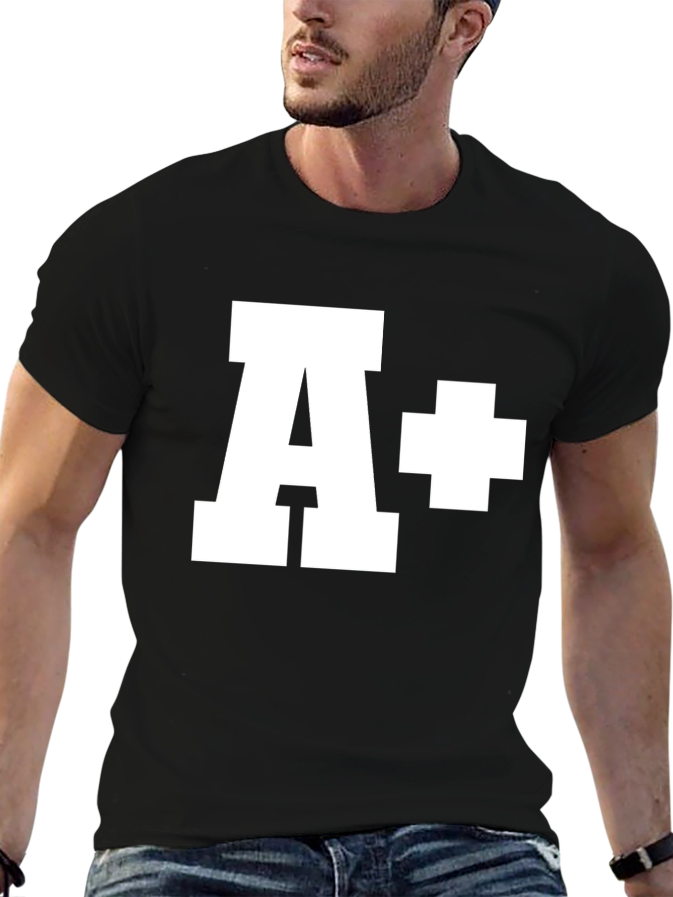 A+ Grade T-Shirt - Black Cotton Tee