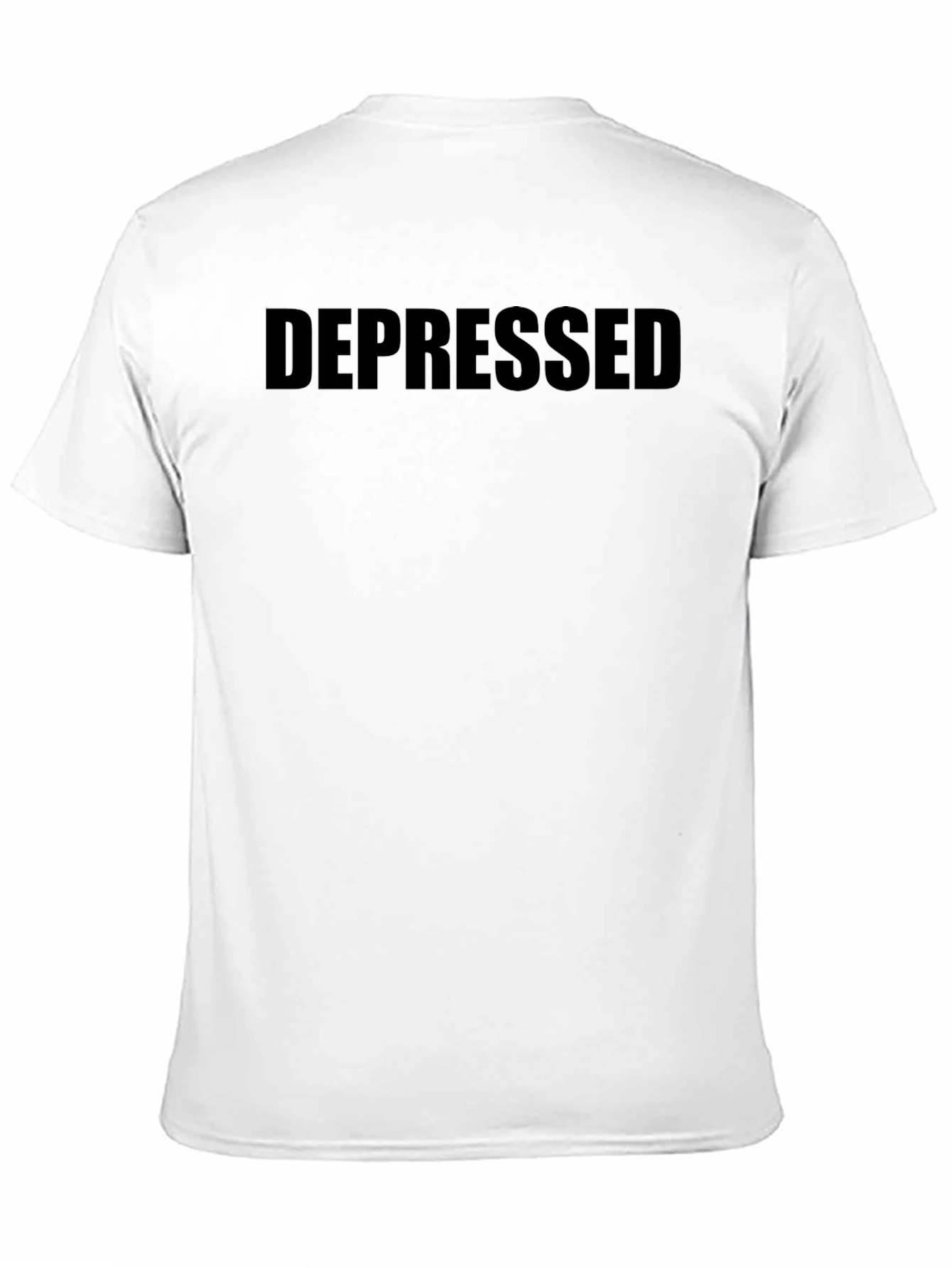 Depressed Black Crew Neck T-Shirt