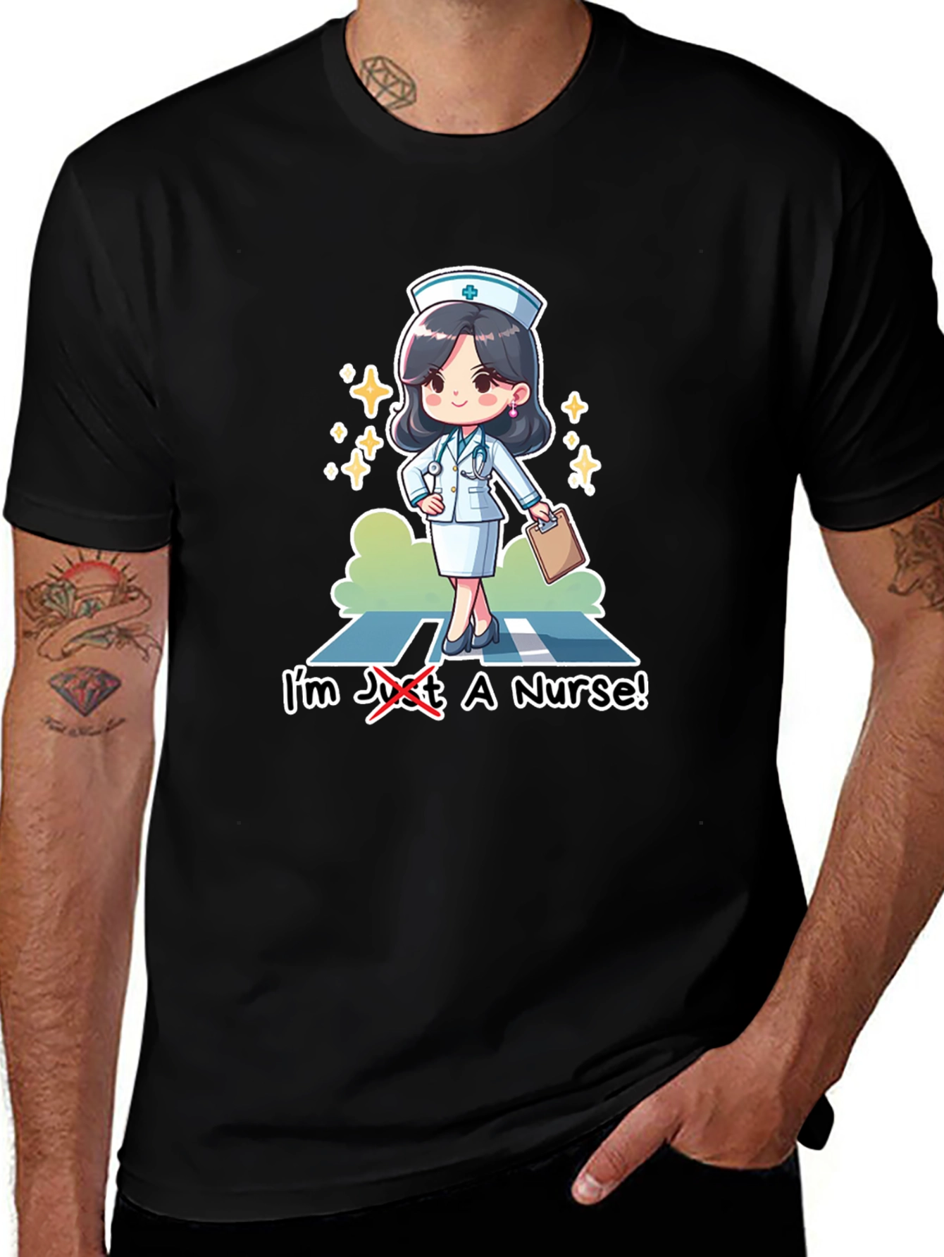 Cute Nurse Graphic T-Shirt - Medical Hero Tee