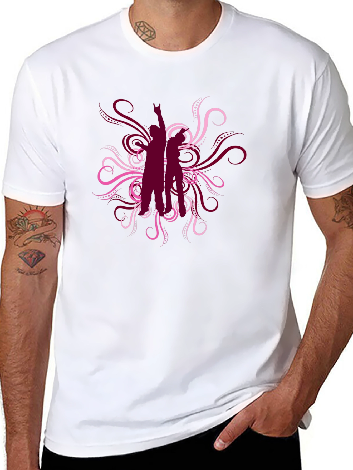 Stylish Black T-Shirt with Rocker Graphic