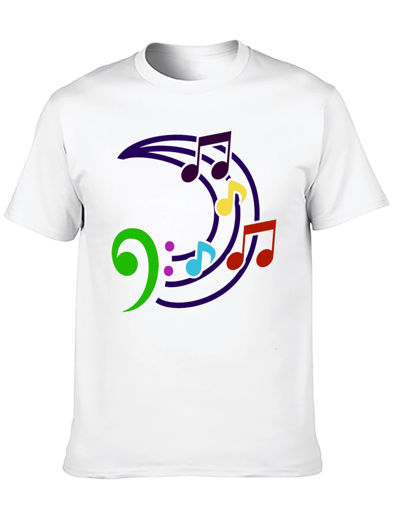 Music Note Crescent Moon Graphic T-Shirt
