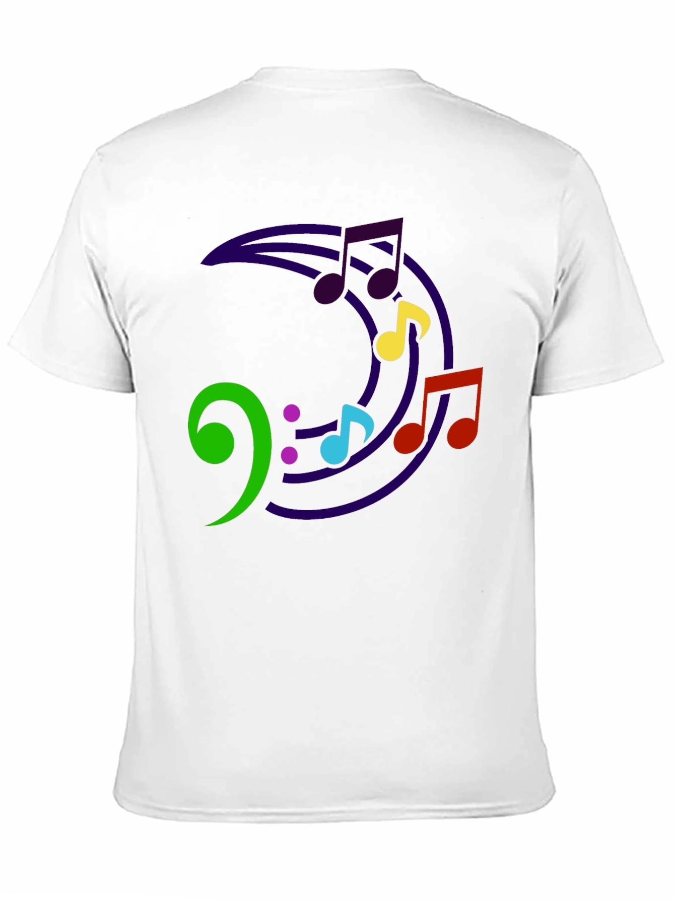 Music Note Crescent Moon Graphic T-Shirt