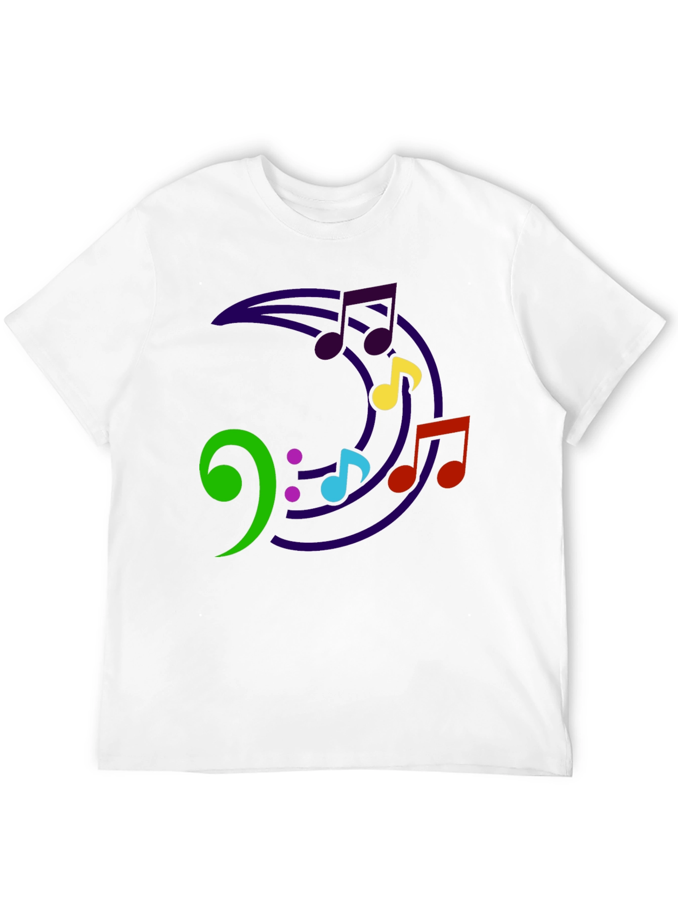 Music Note Crescent Moon Graphic T-Shirt