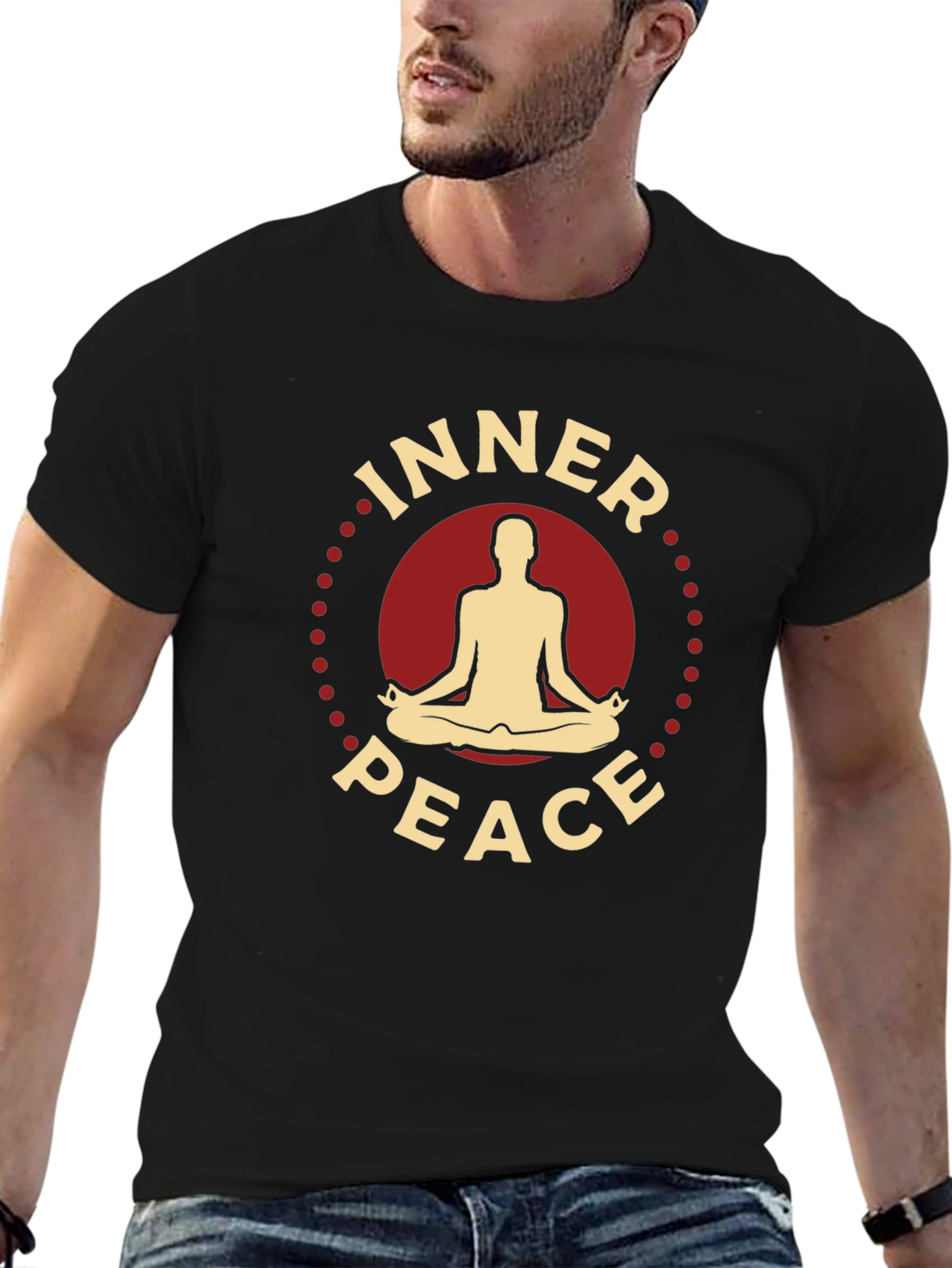 Inner Peace Yoga T-Shirt - Meditating Design