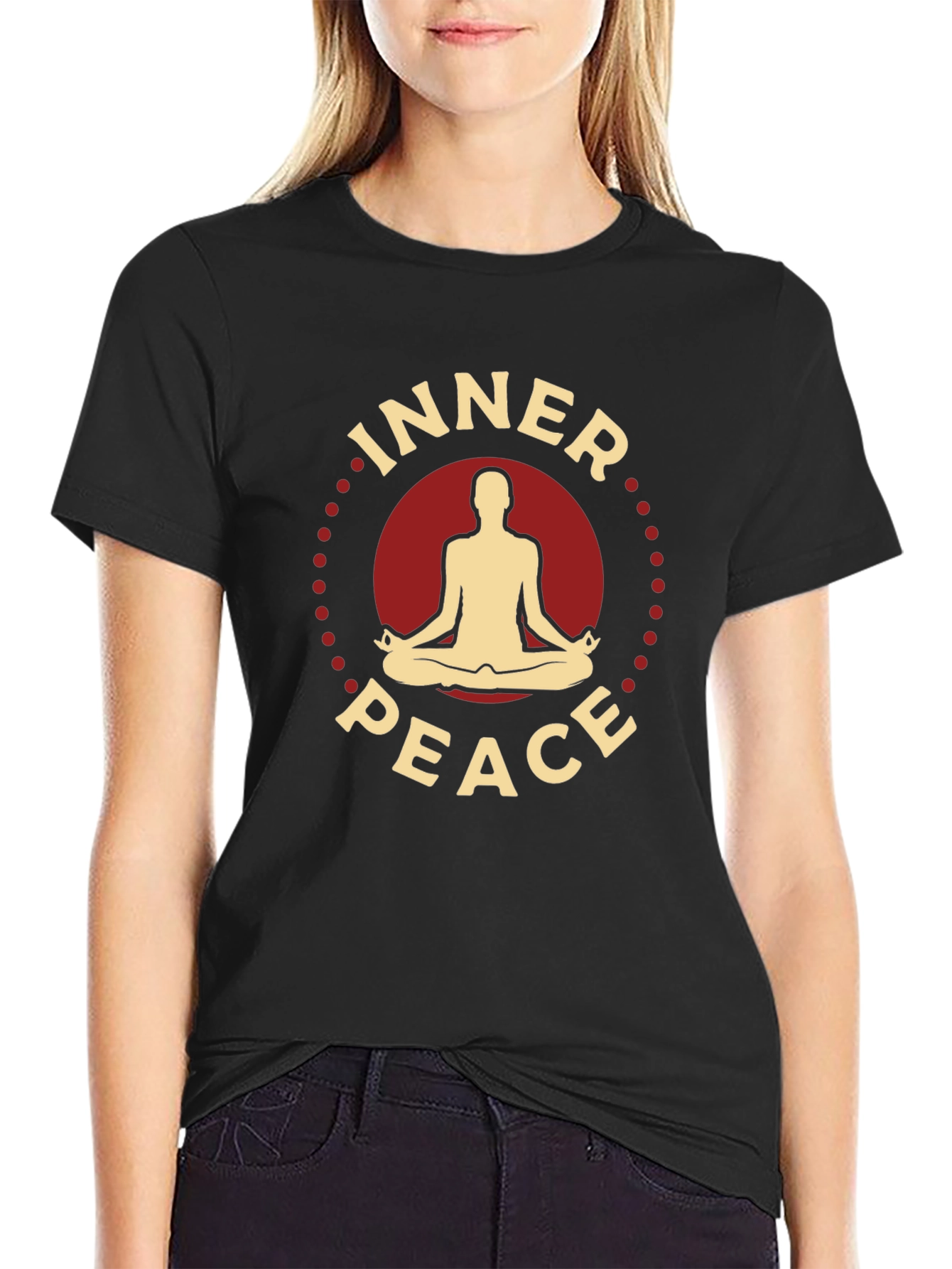 Inner Peace Yoga T-Shirt - Meditating Design