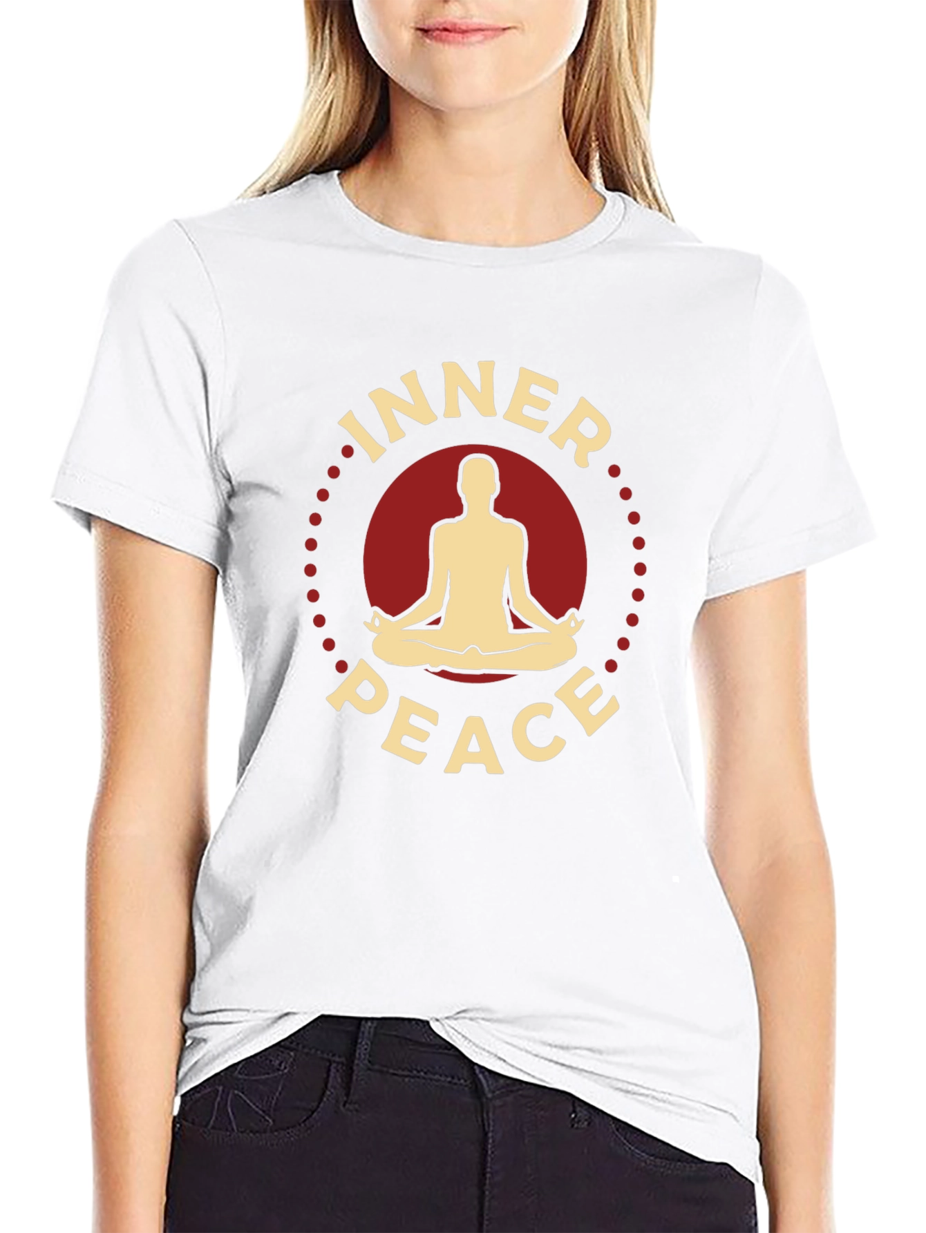 Inner Peace Yoga T-Shirt - Meditating Design