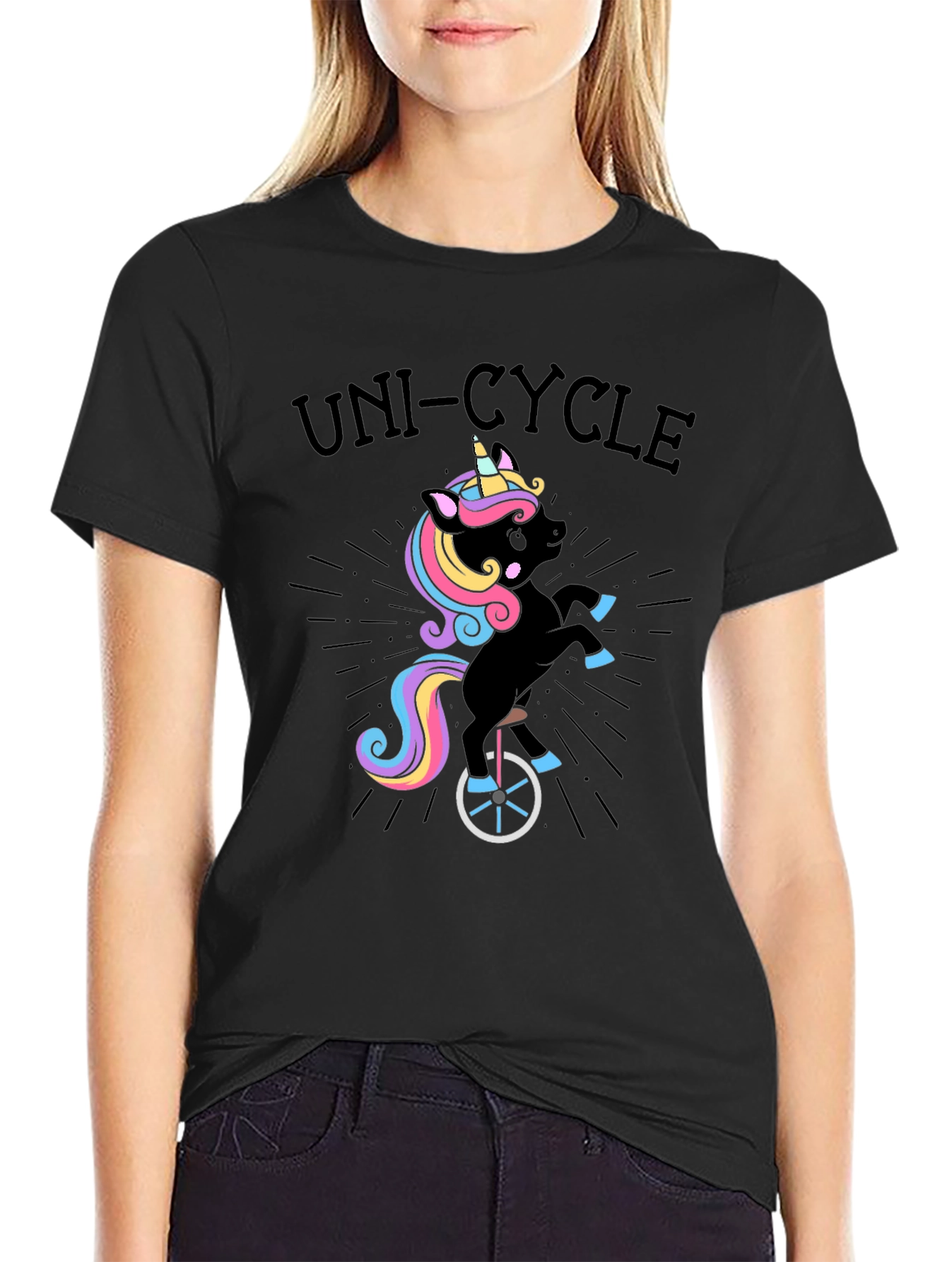 Unicorn Unicycle T-Shirt - Quirky Fun!