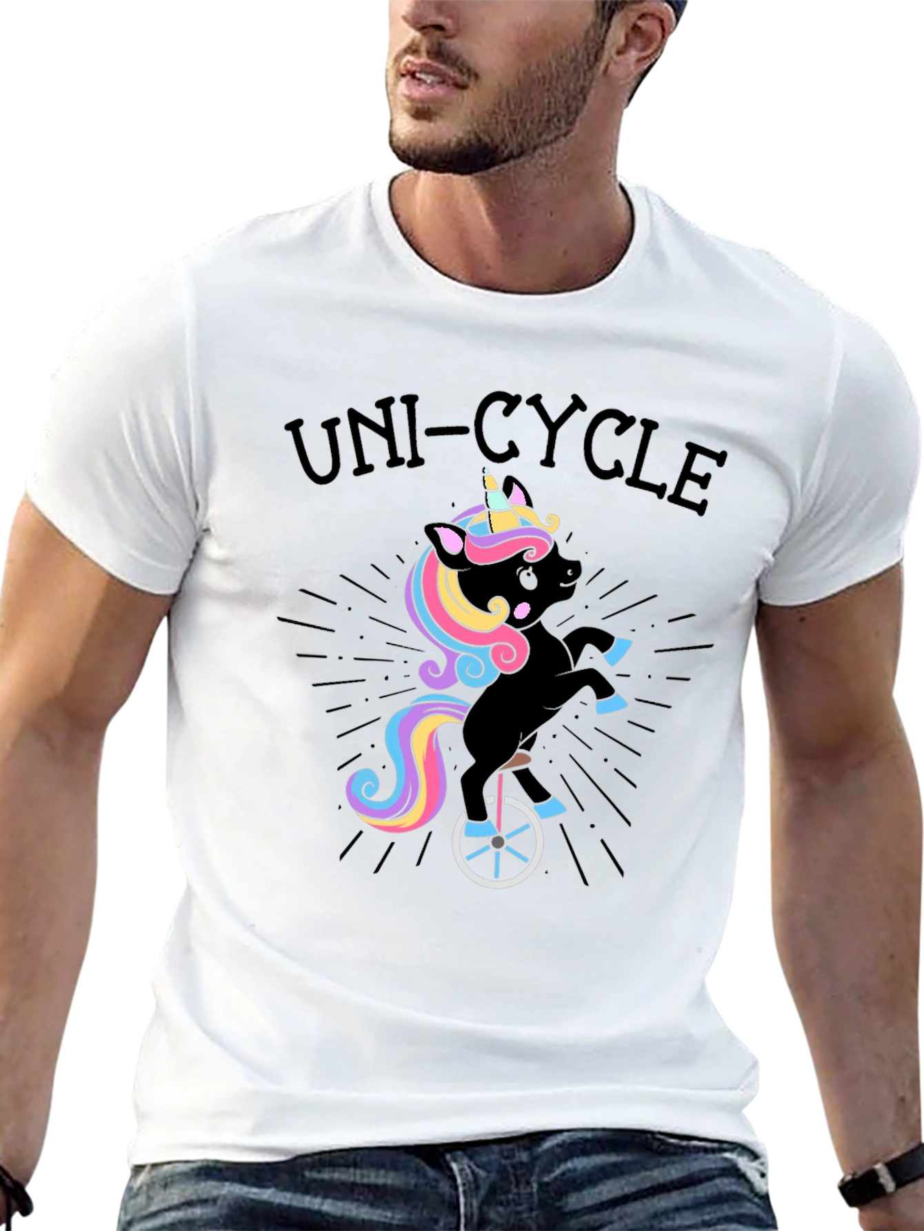 Unicorn Unicycle T-Shirt - Quirky Fun!