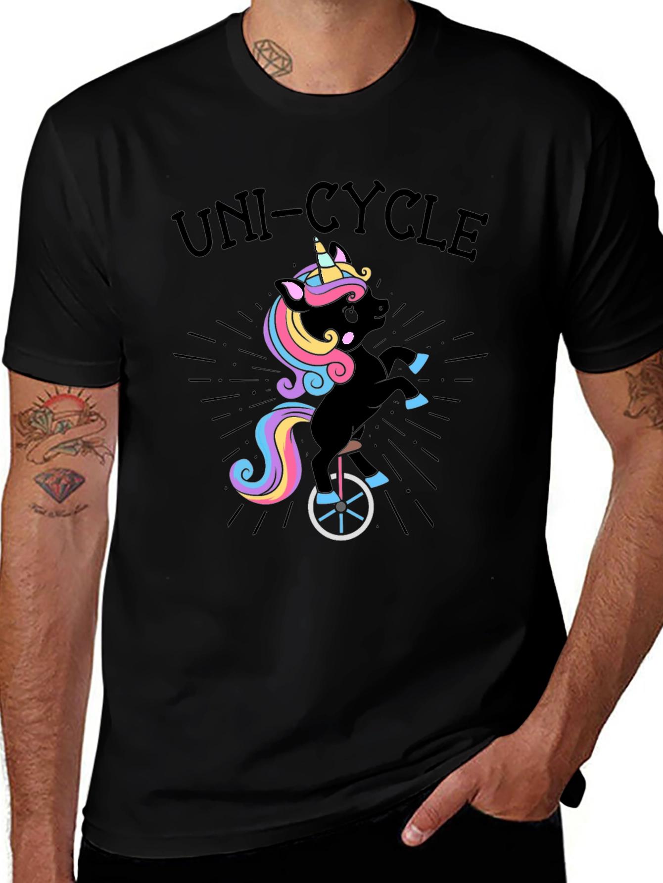 Unicorn Unicycle T-Shirt - Quirky Fun!