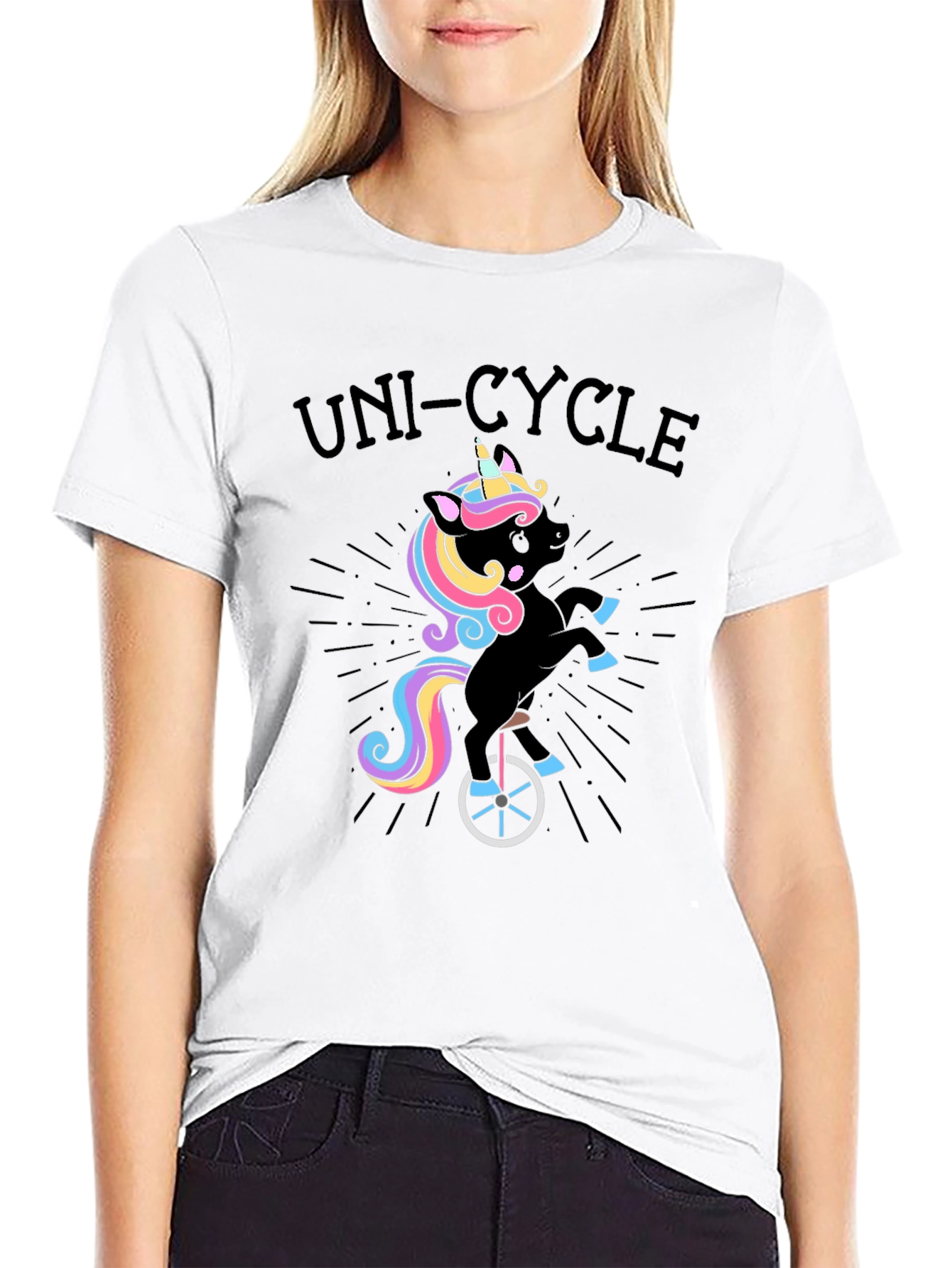 Unicorn Unicycle T-Shirt - Quirky Fun!