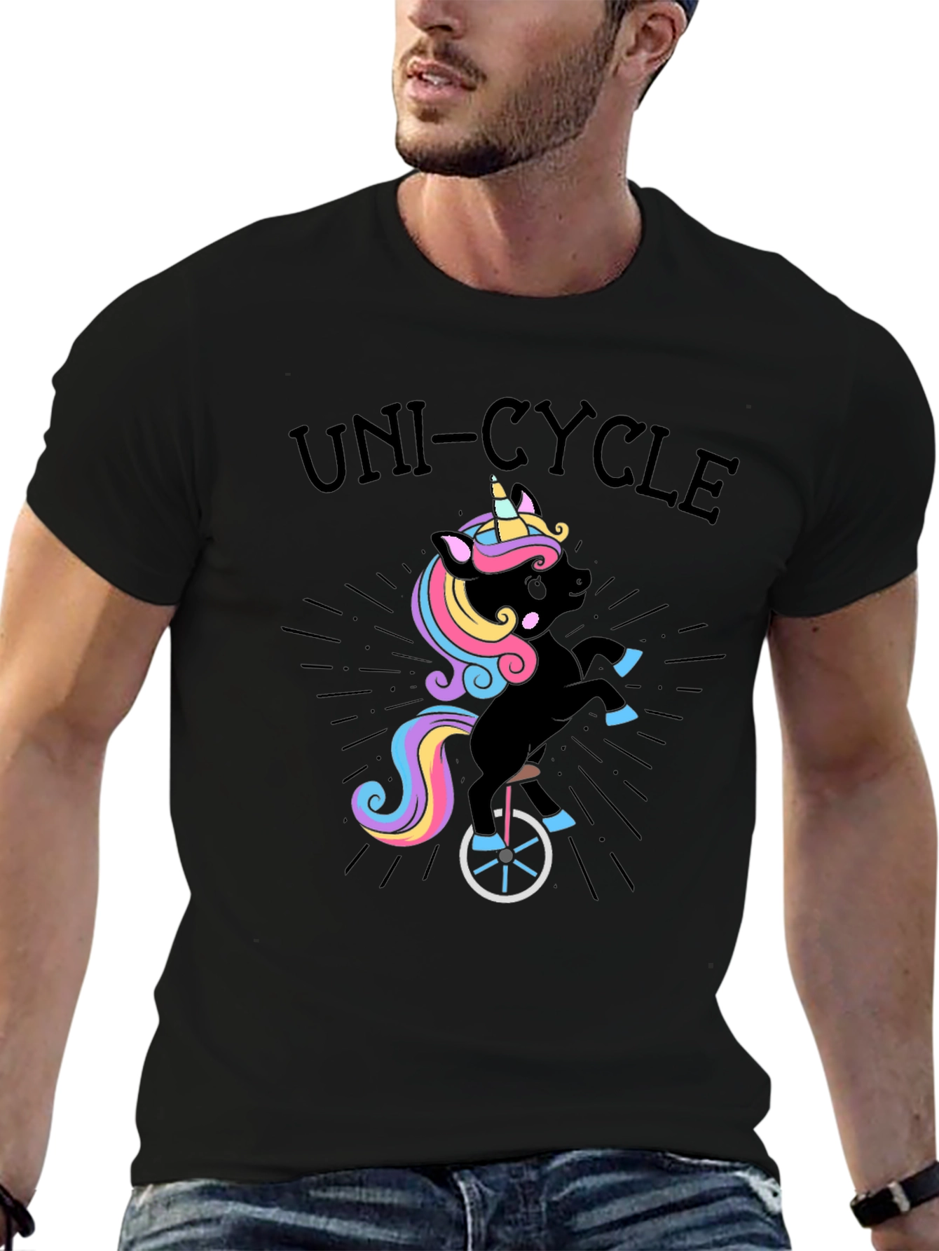 Unicorn Unicycle T-Shirt - Quirky Fun!