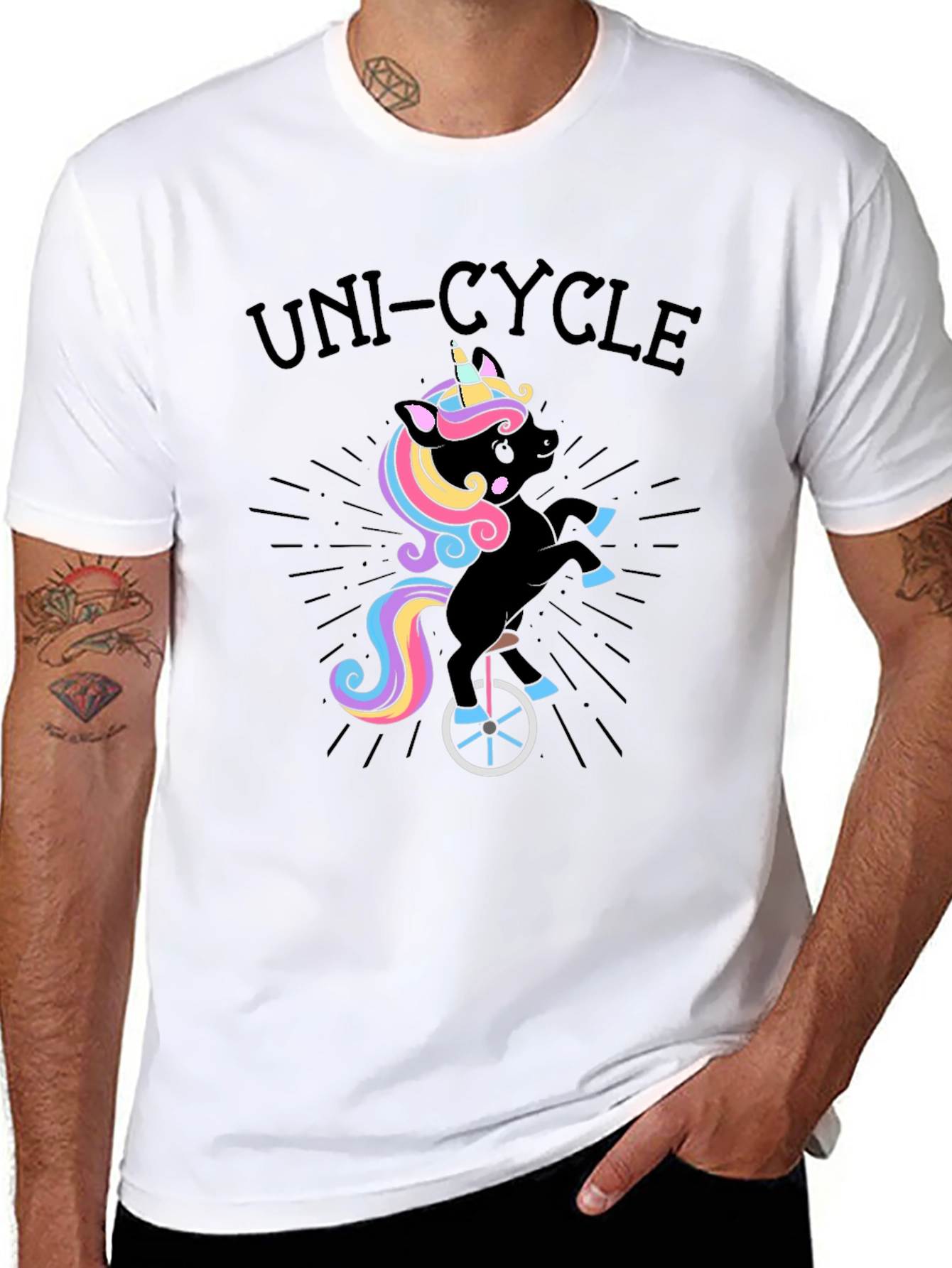 Unicorn Unicycle T-Shirt - Quirky Fun!