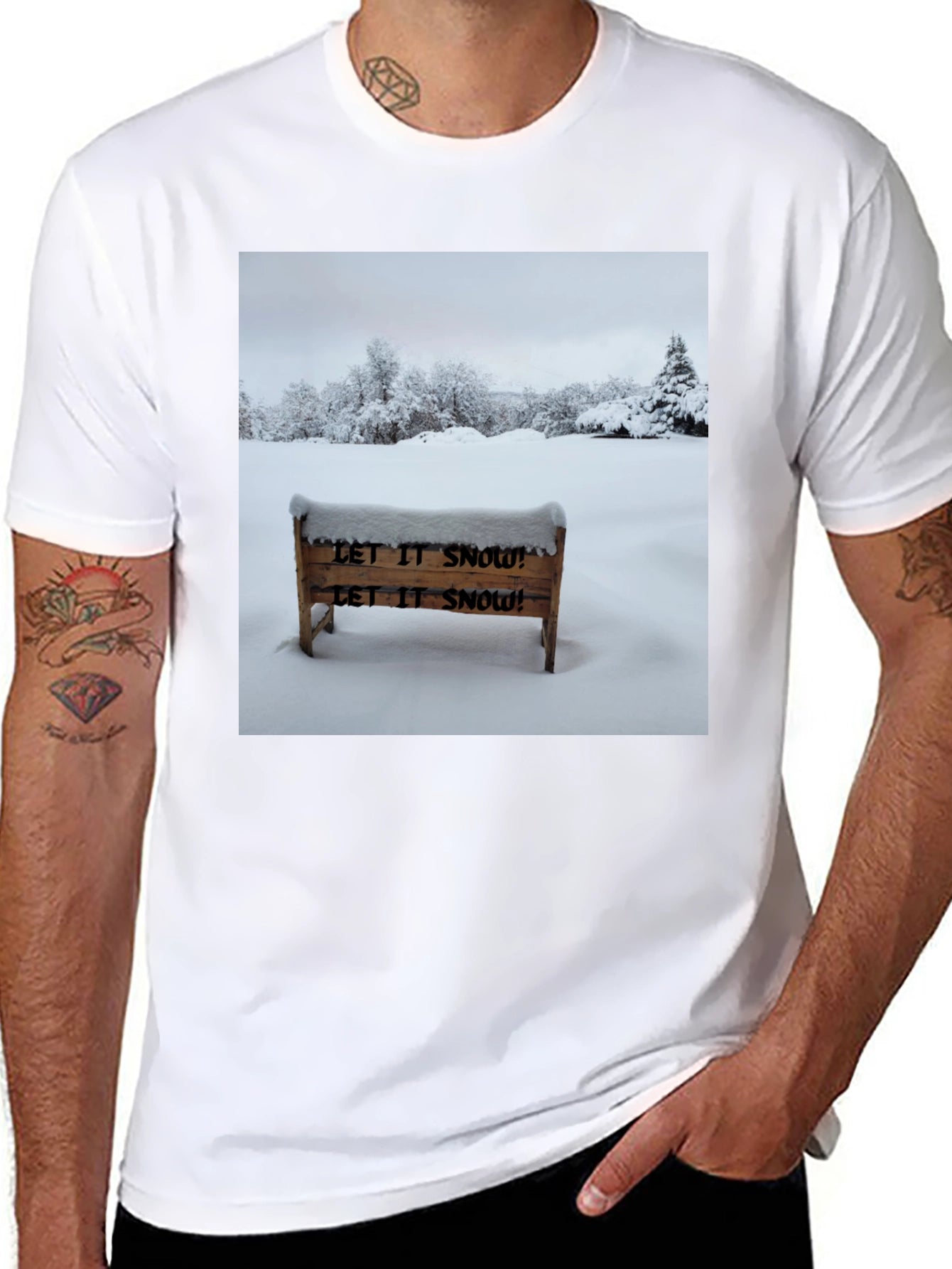 Let It Snow T-Shirt - Winter Landscape
