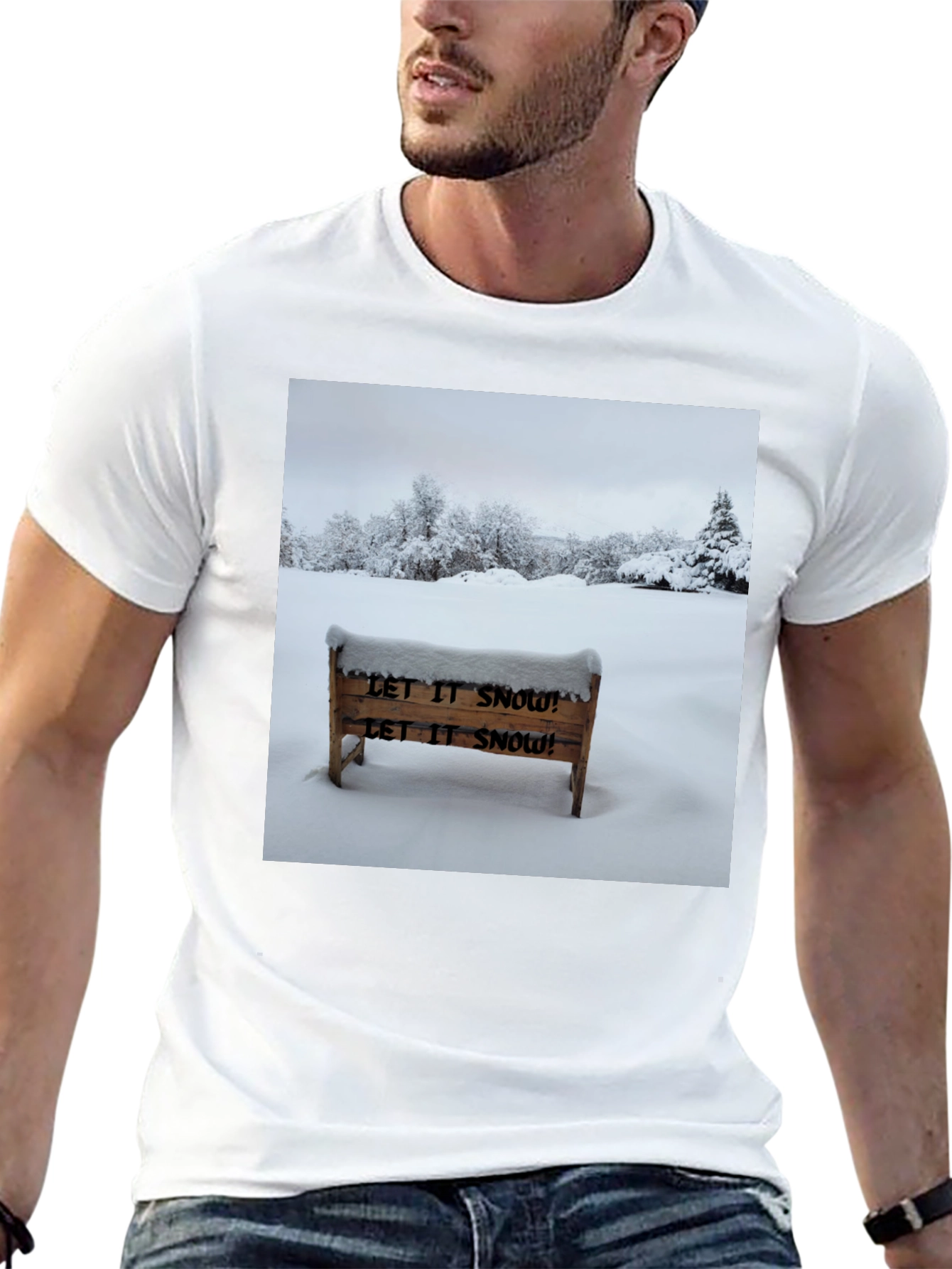 Let It Snow T-Shirt - Winter Landscape