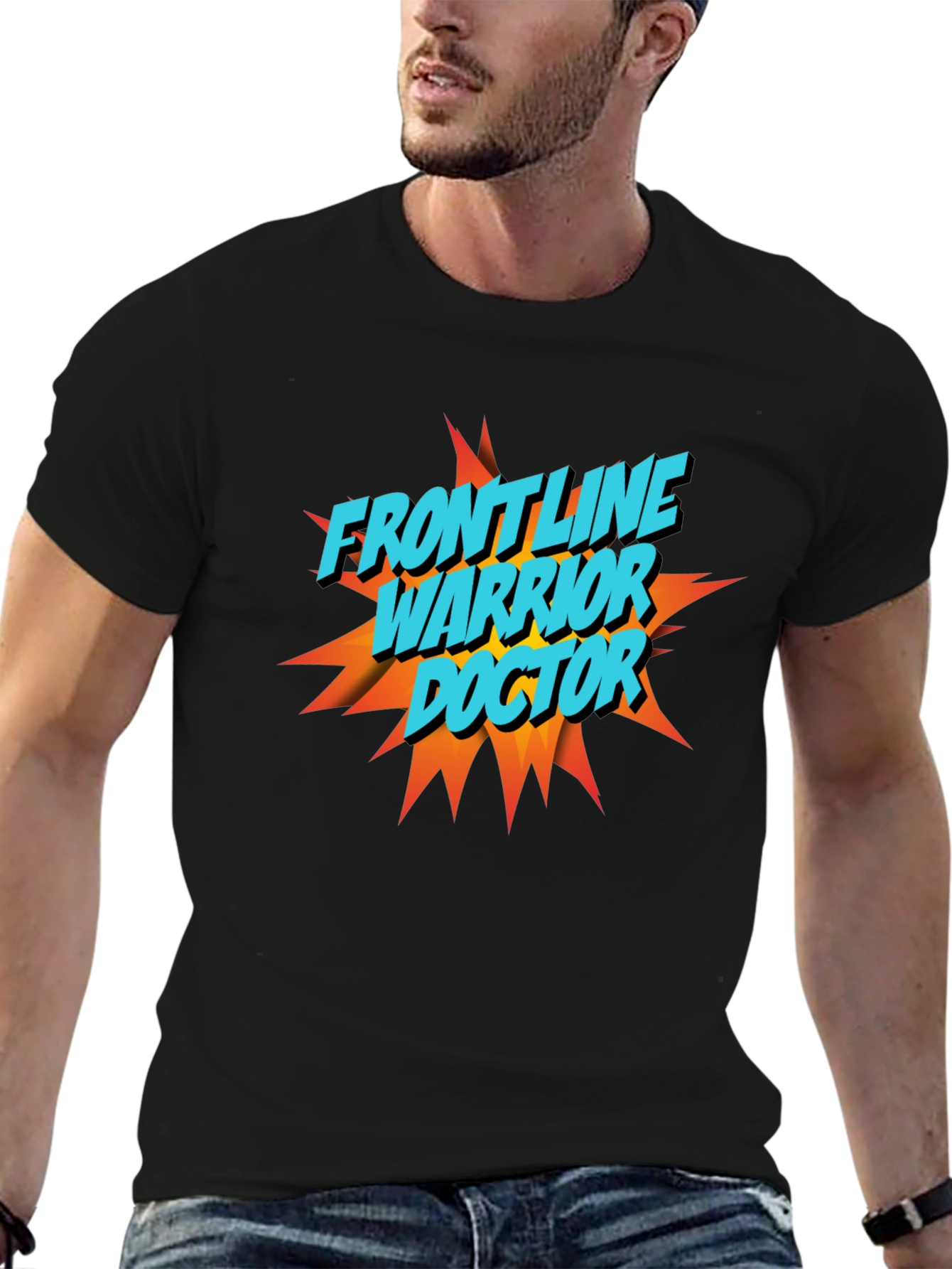 Frontline Warrior Doctor Graphic T-Shirt