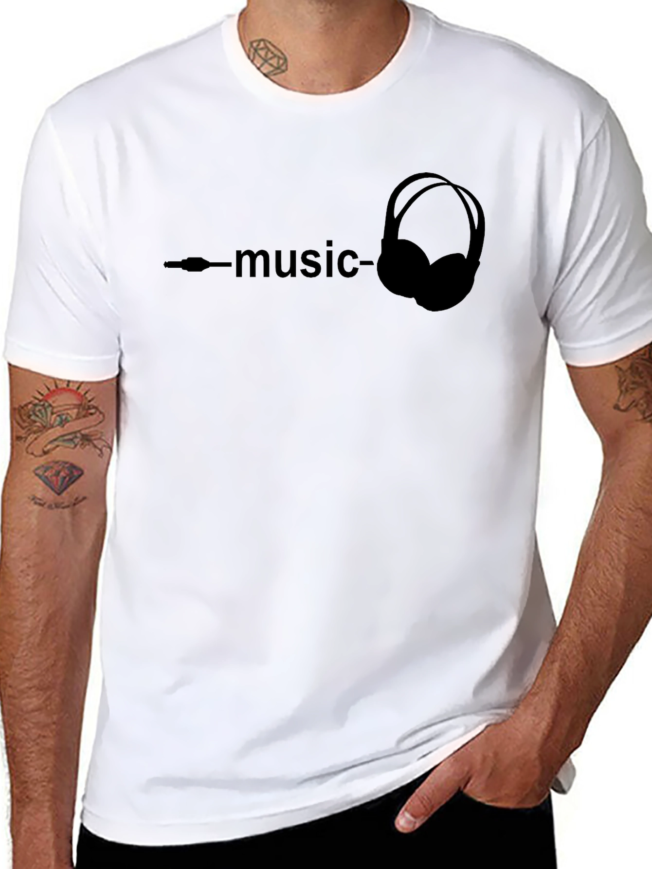Music Headphone Graphic Tee - Stylish Unisex T-Shirt