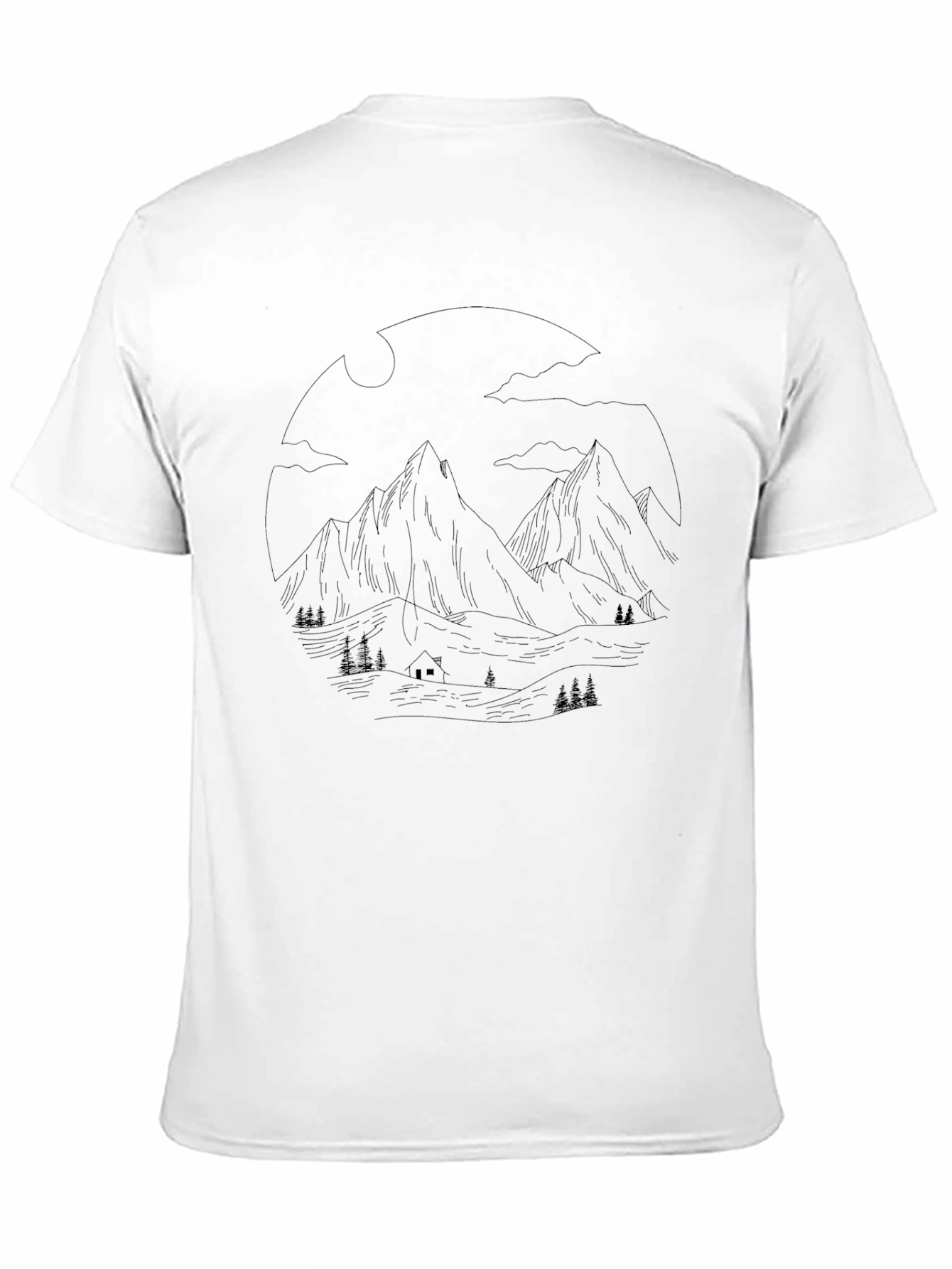 Mountain Scene Graphic Tee - Nature Lovers T-Shirt