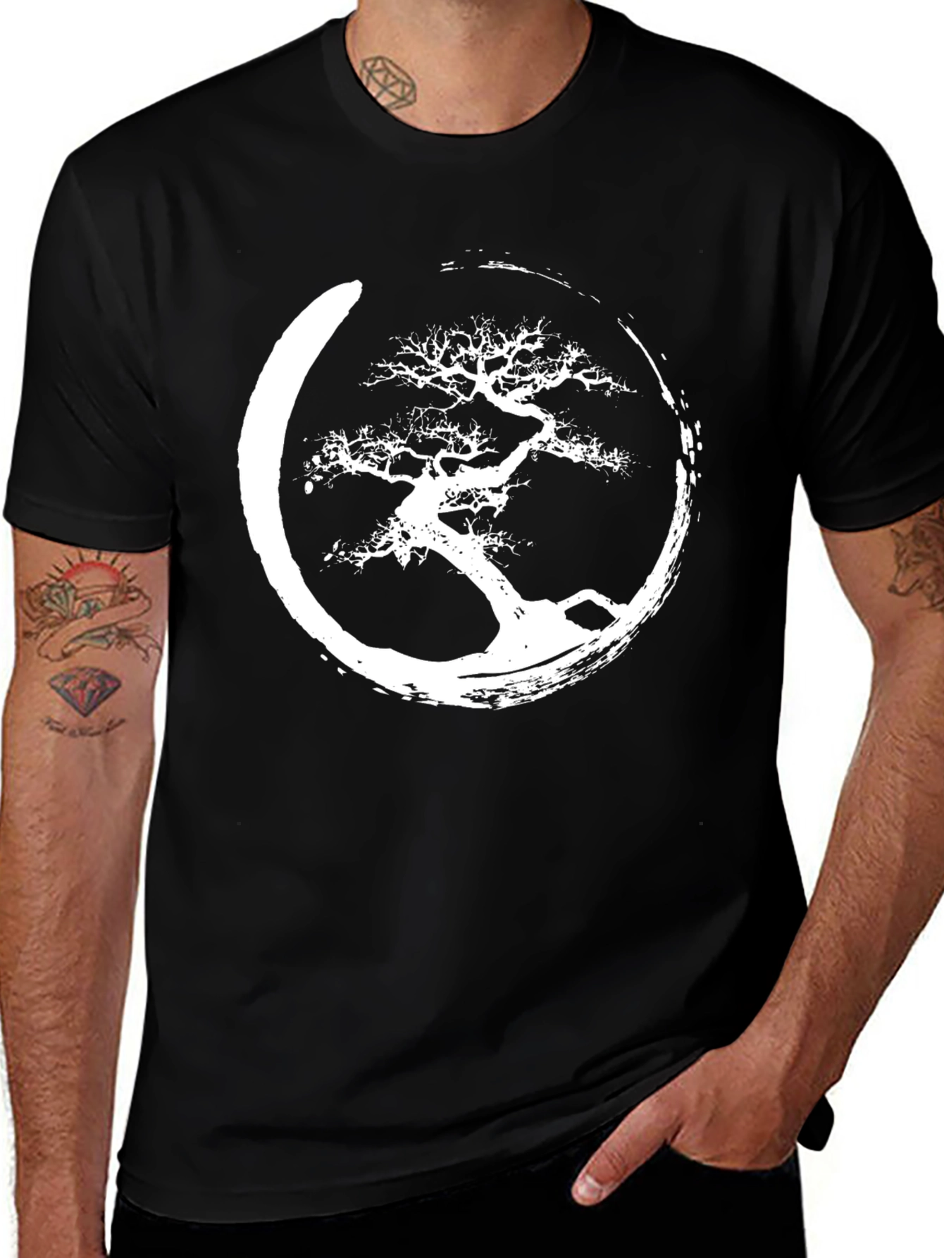 Zen Bonsai Tree Graphic Tee - Stylish Comfort