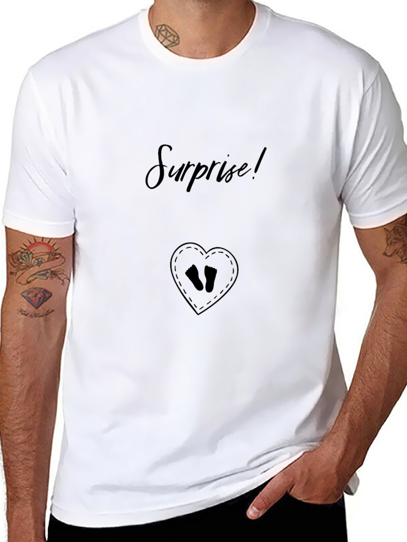 Surprise! Baby Reveal T-Shirt - Black