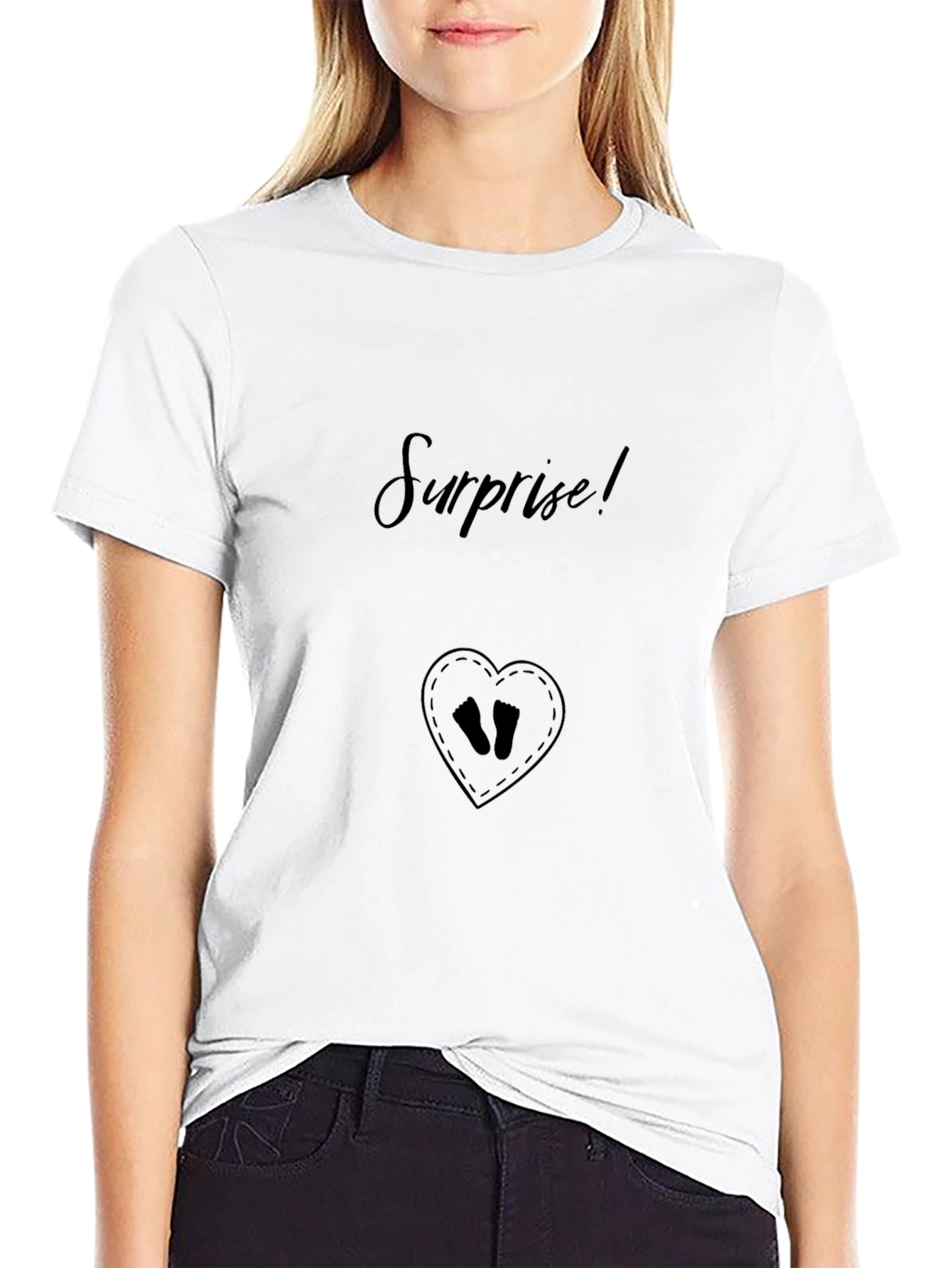 Surprise! Baby Reveal T-Shirt - Black