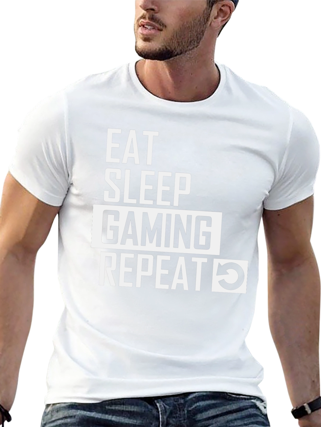Eat Sleep Gaming Repeat Graphic Tee