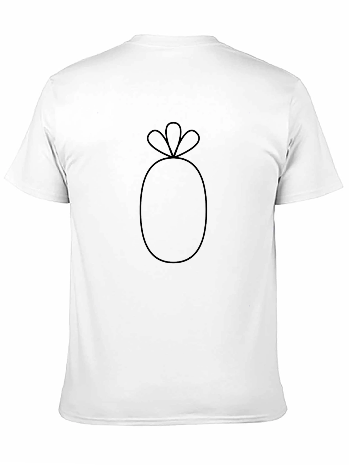Minimalist Pineapple Graphic Tee - Black