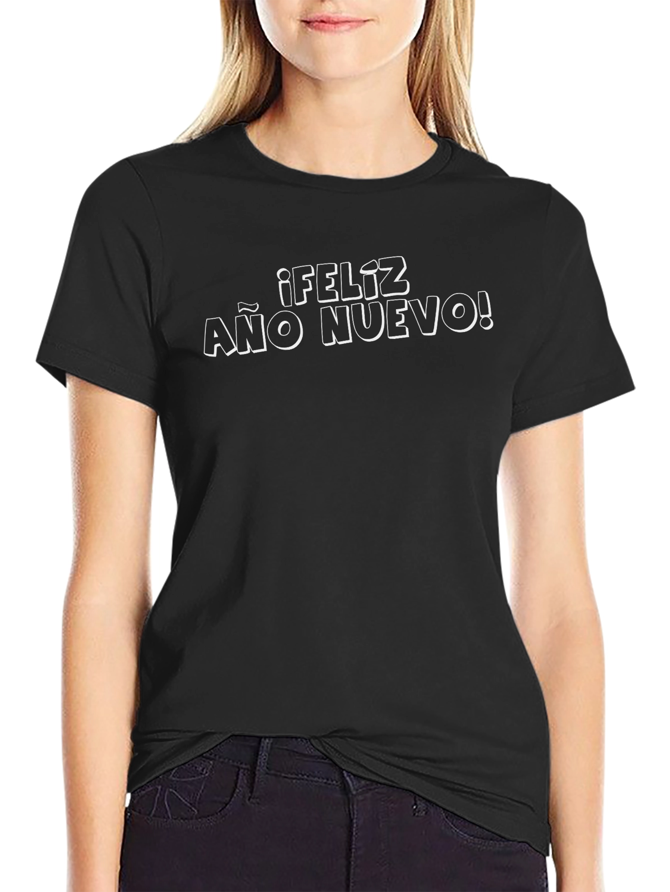 Feliz Año Nuevo Black Graphic Tee