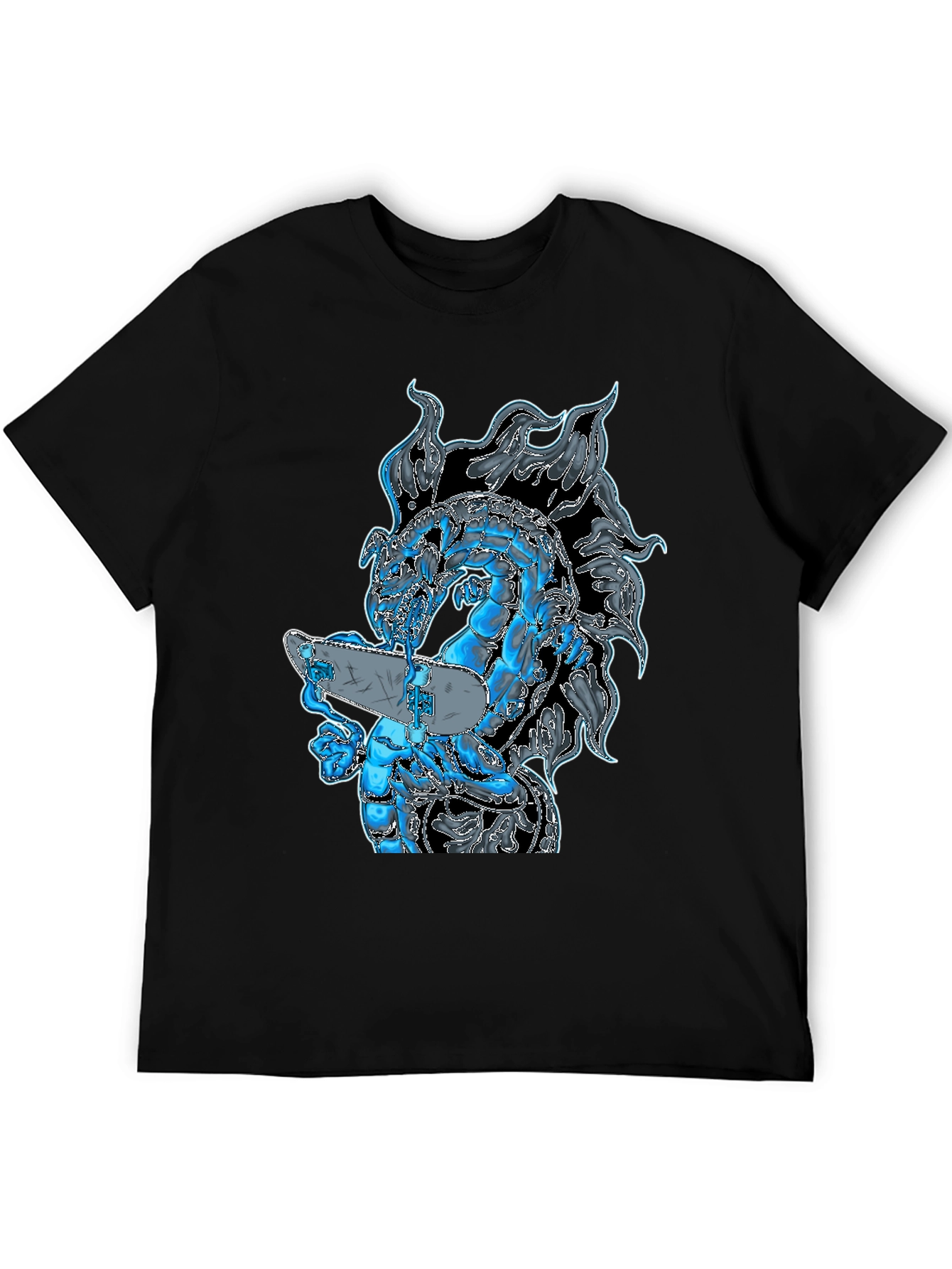 Dragon Skateboard Black T-Shirt