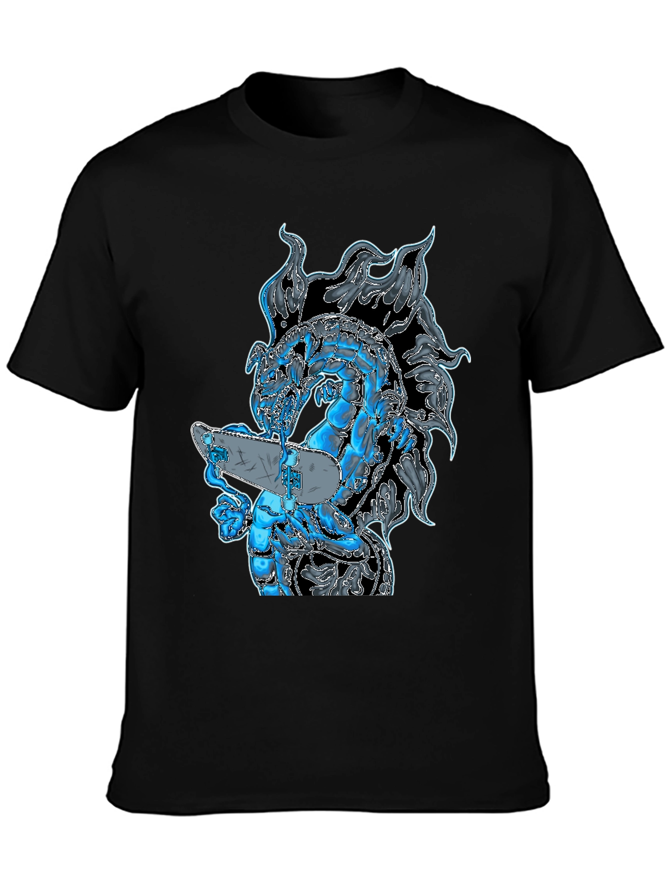 Dragon Skateboard Black T-Shirt