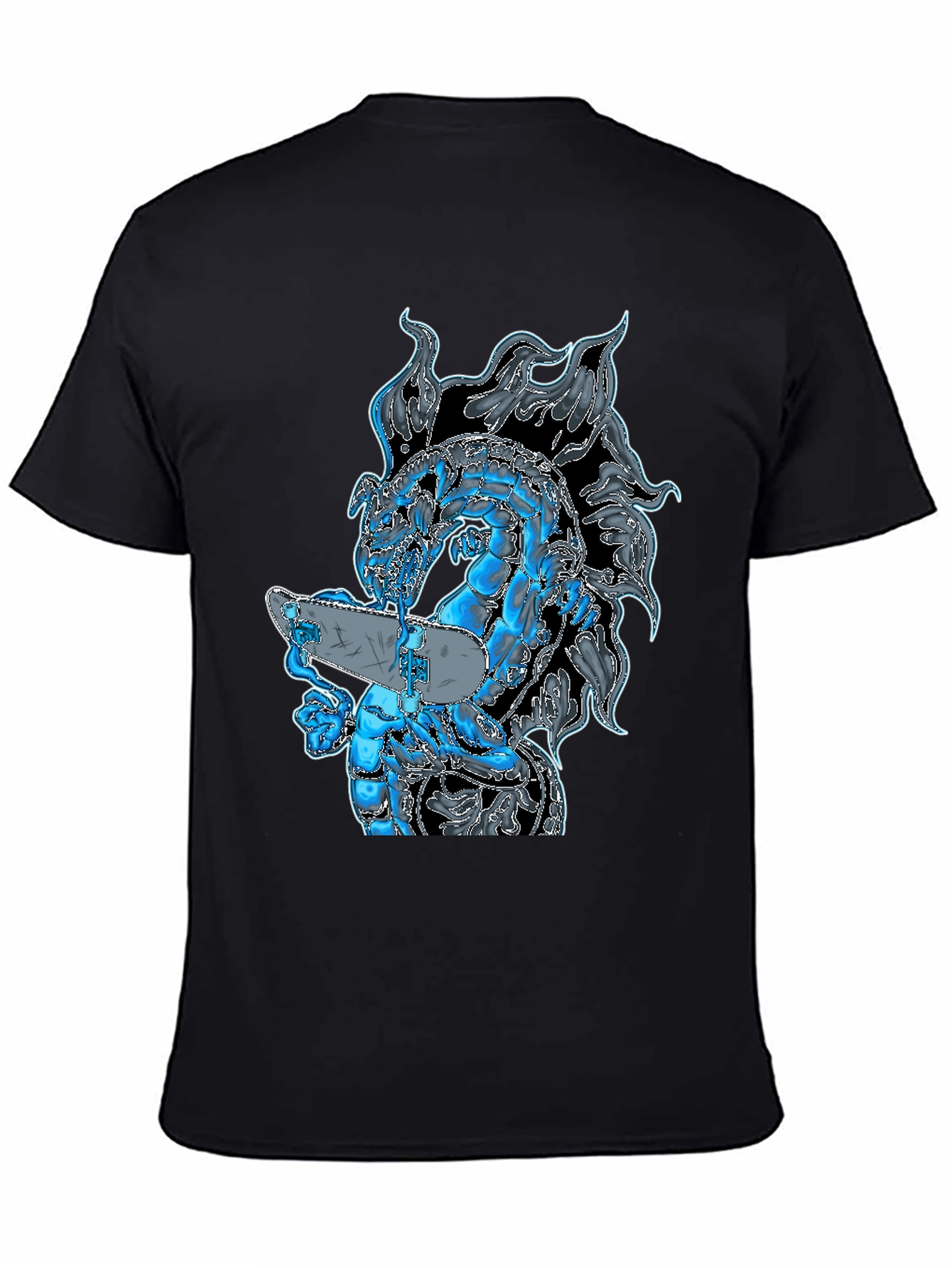 Dragon Skateboard Black T-Shirt