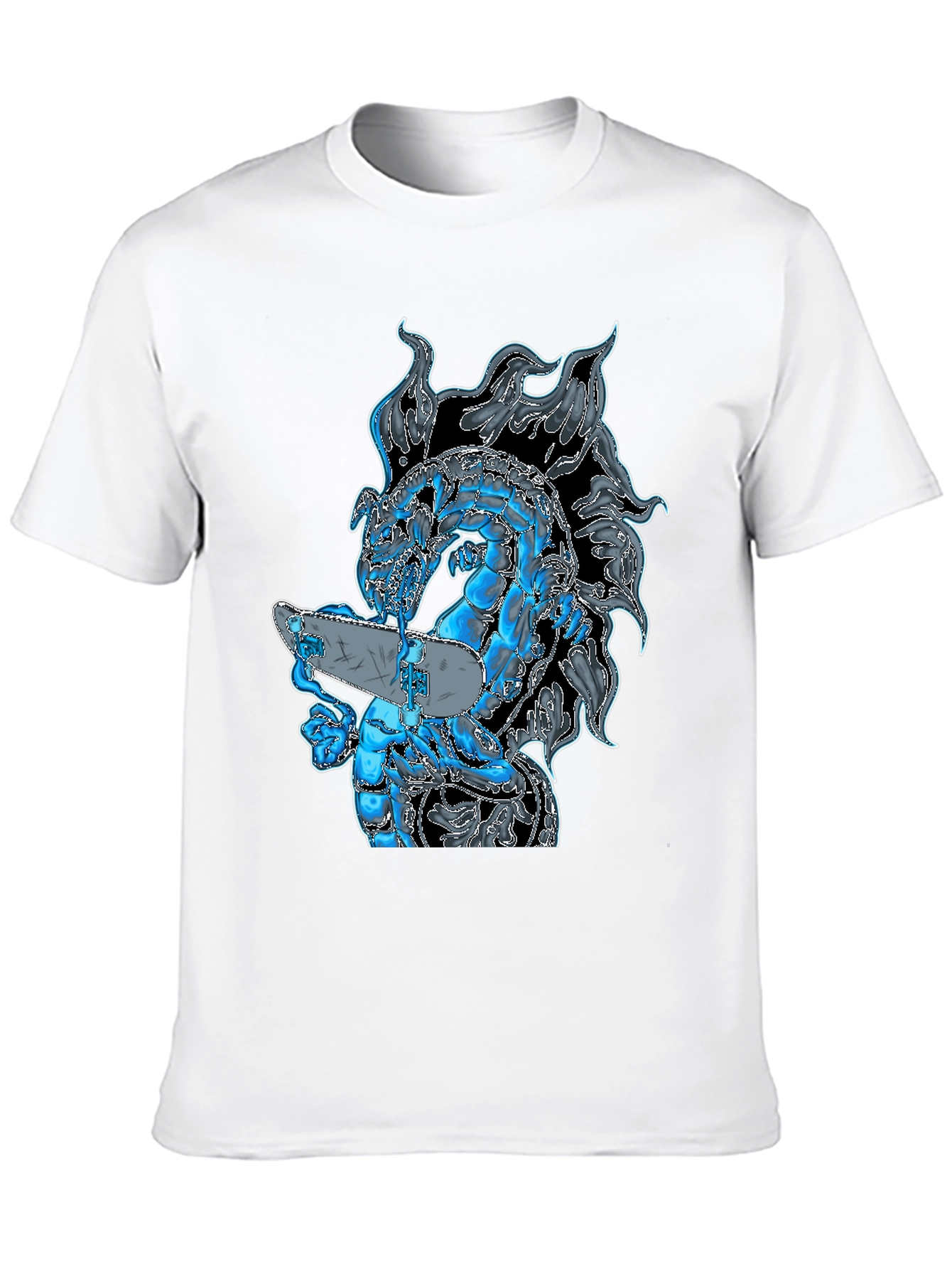 Dragon Skateboard Black T-Shirt