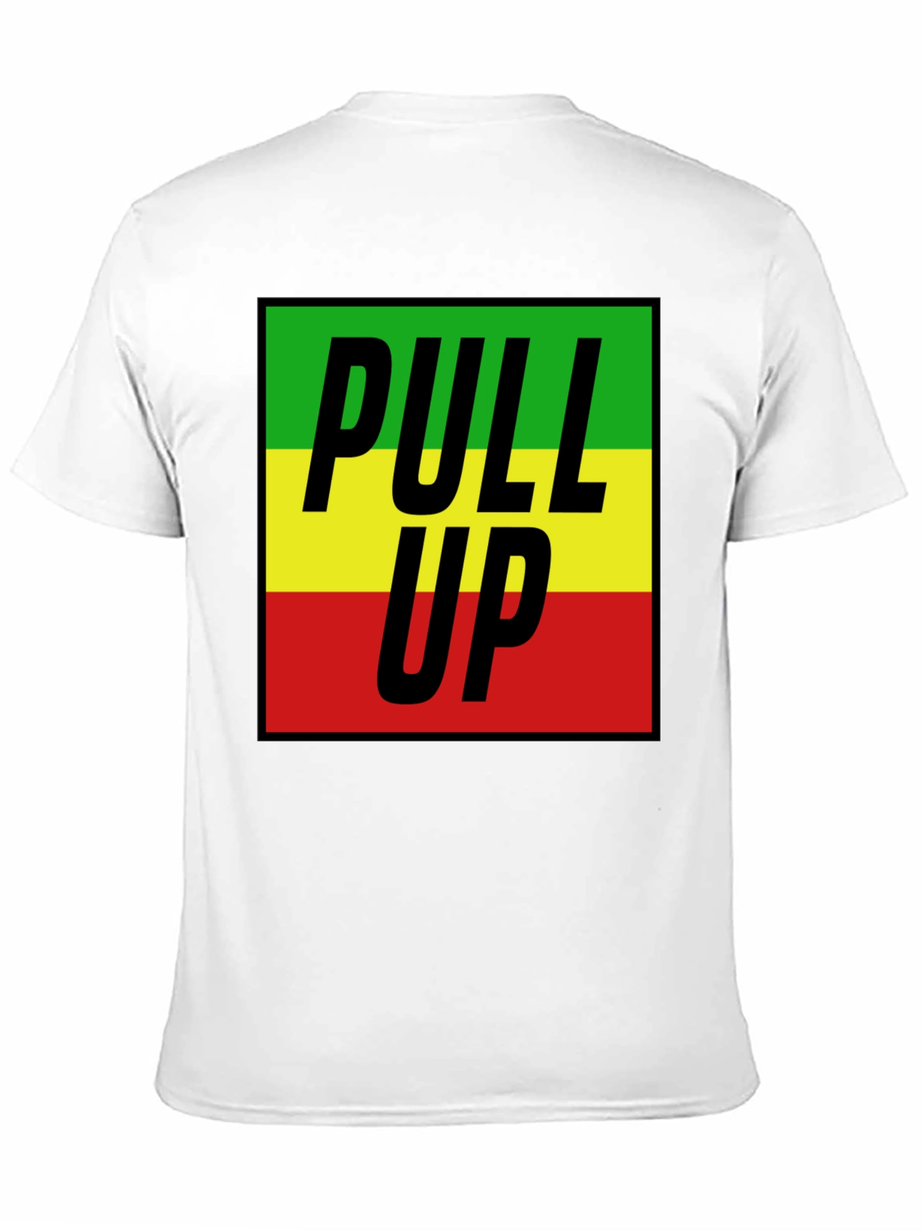 Rasta Pull Up T-Shirt - Black Tee