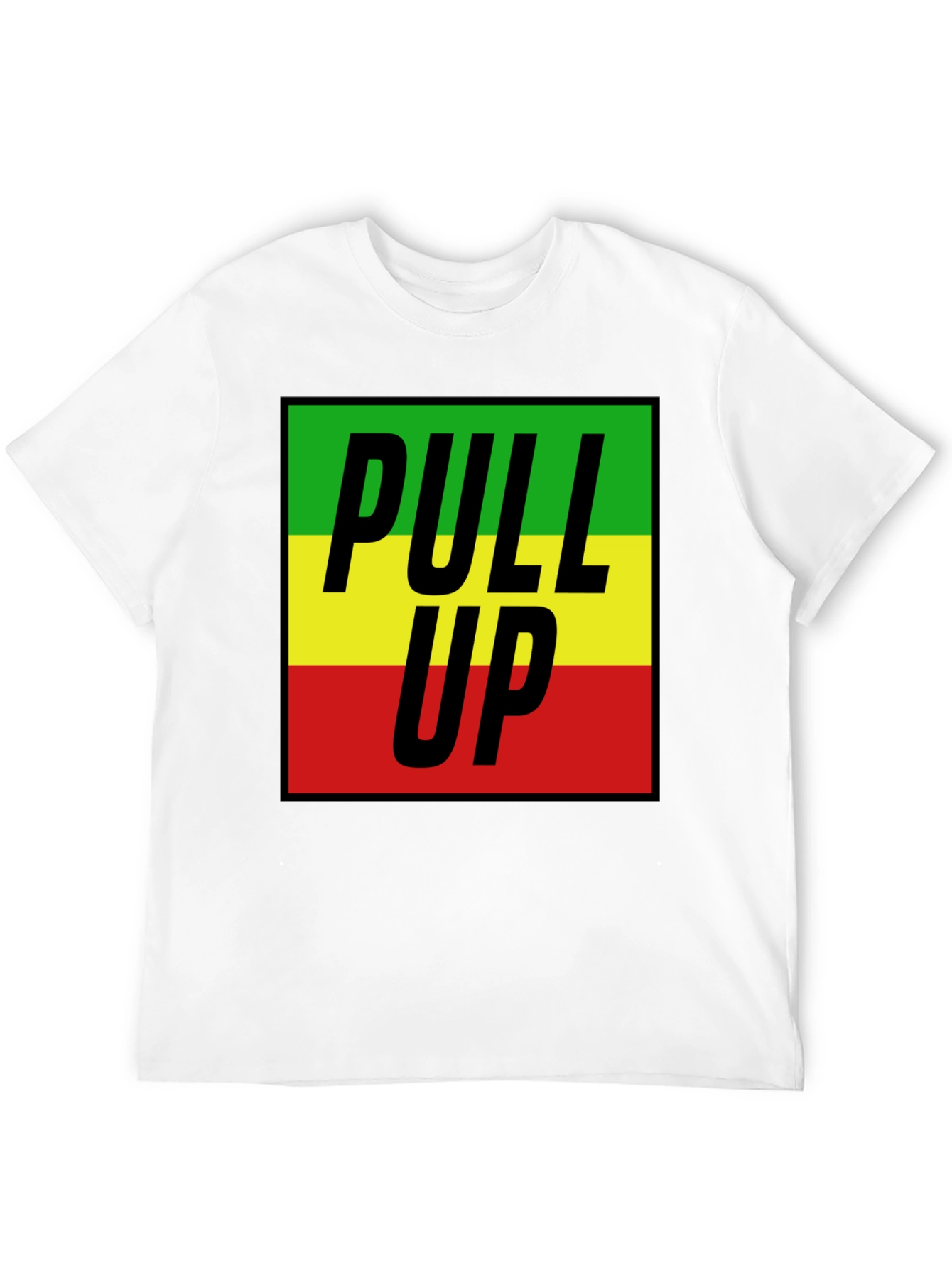 Rasta Pull Up T-Shirt - Black Tee