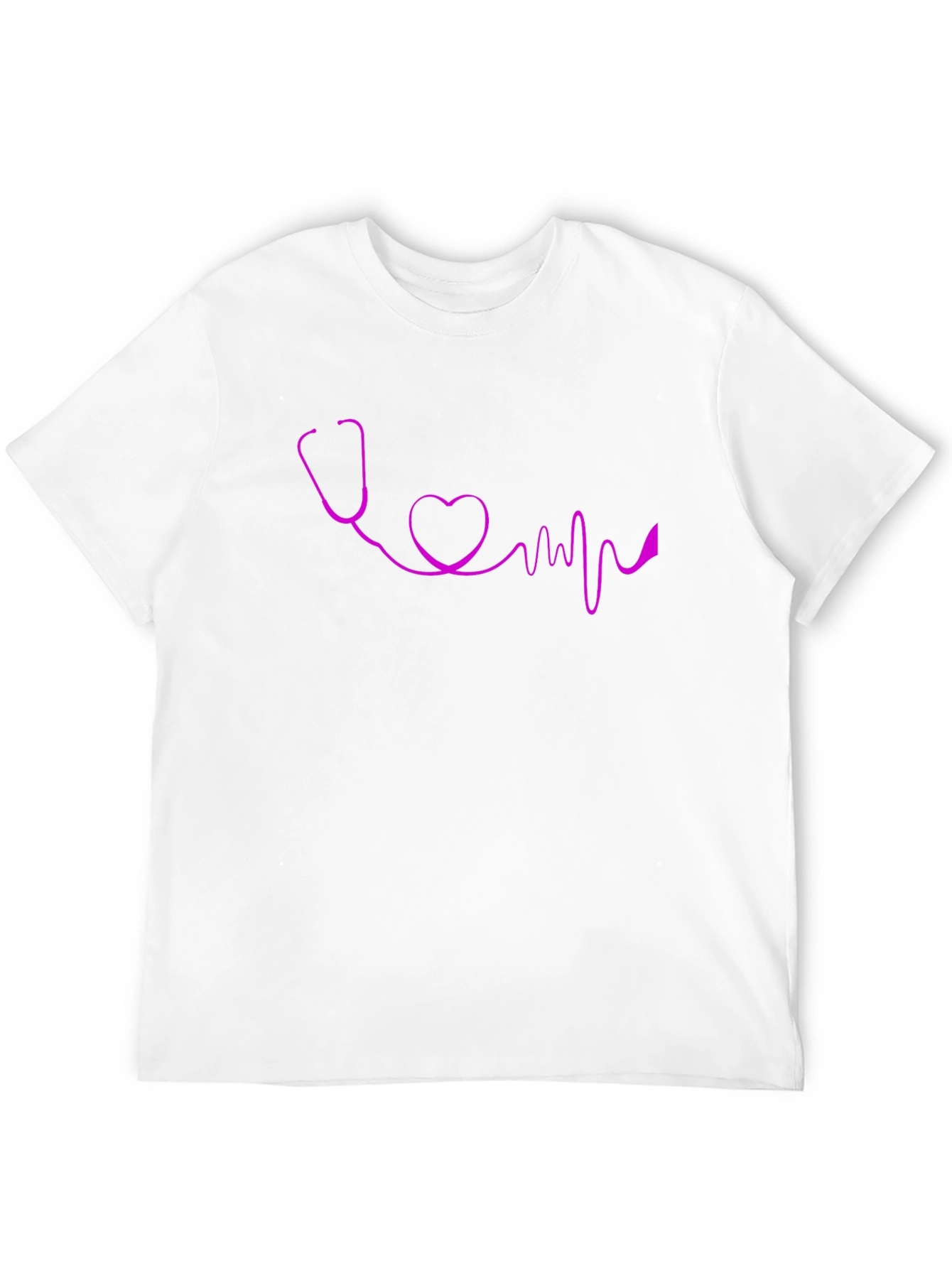 Stethoscope Heartbeat Graphic T-Shirt - Stylish Medical Apparel